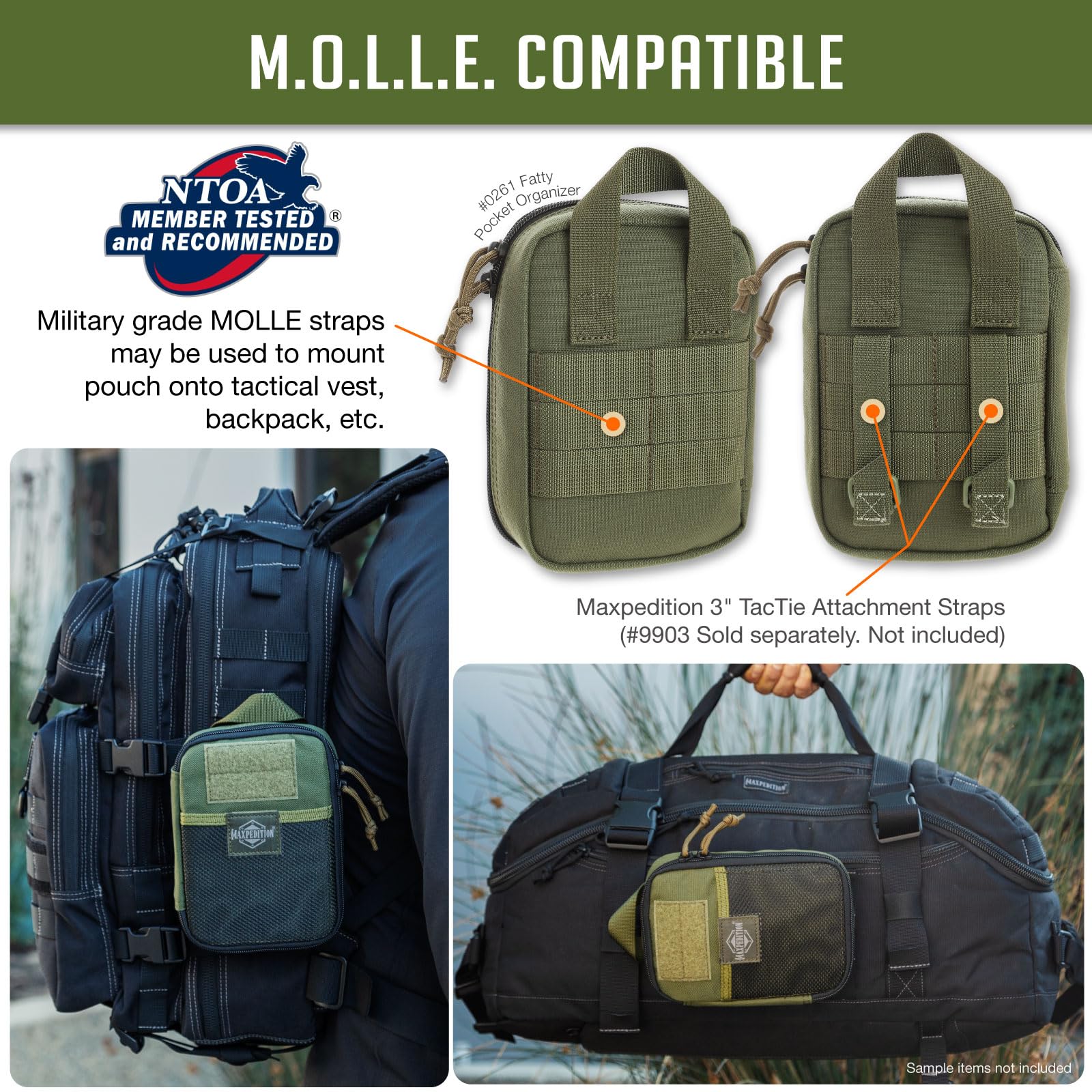 Maxpedition Fatty Pocket Organizer - Durable EDC Gear Pouch for Tactical, Hiking & Outdoor Essentials | Compact Carry Solution for Knives, Flashlights & Survival Tools