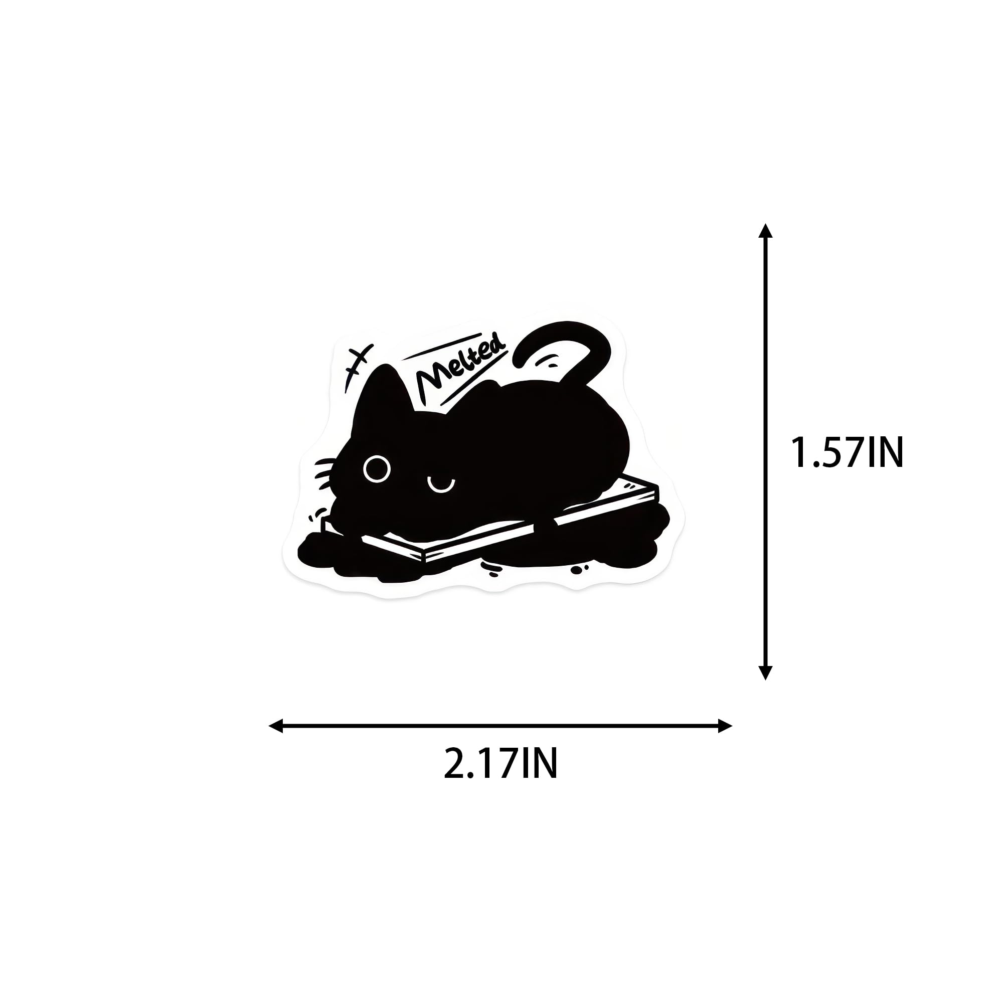 50 Pcs Cute Black Cat Meme Stickers - Waterproof Aesthetic Vinyl Decals for Water Bottles, Laptops, Cars & Planners | Fun Kitten Stickers for Teens, Girls & Kids | Perfect for Bedroom Windows, DIY Crafts & School Supplies