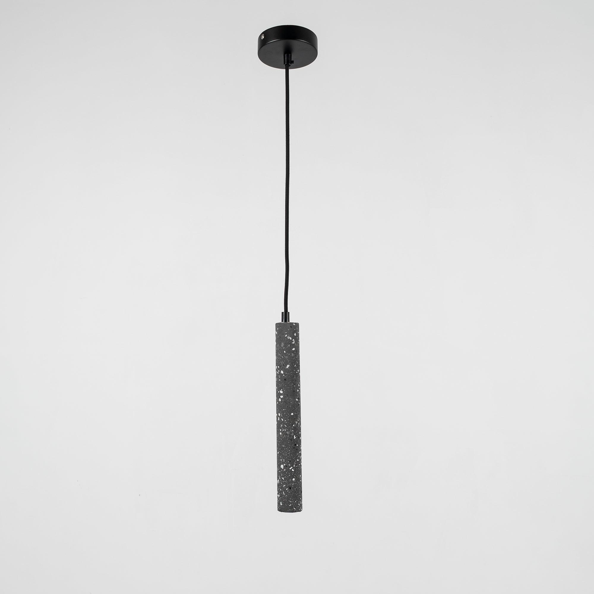 Modern Concrete Pendant Lights - Industrial Style Hanging Fixtures for Kitchen Island, Dining Room & Bedroom - Dimmable Edison Bulb Compatible