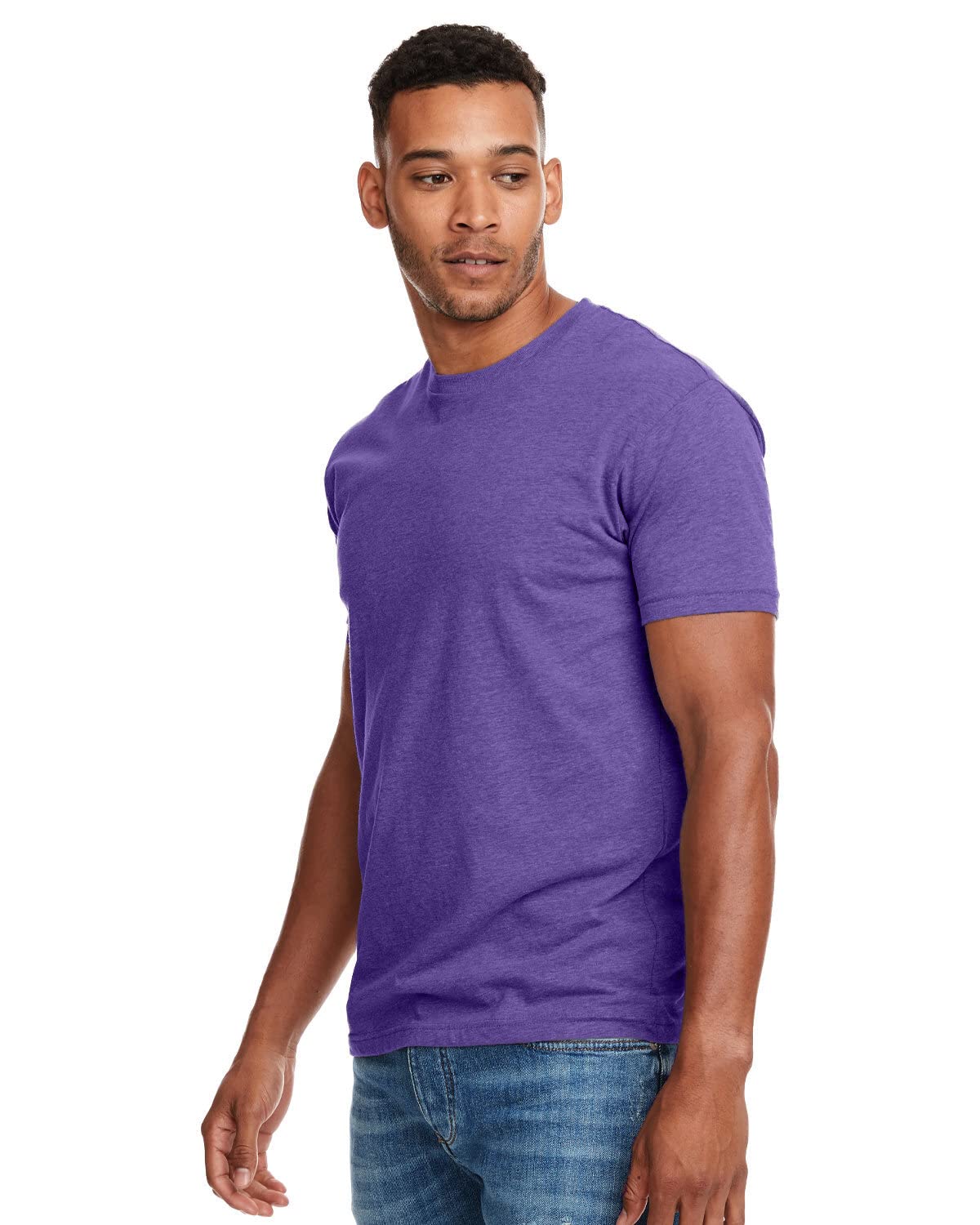 Marky G Apparel Men's CVC Crew Neck Short Sleeve T-Shirt - Soft Cotton Blend Casual Tee for Everyday Wear, Gym & Outdoor Activities