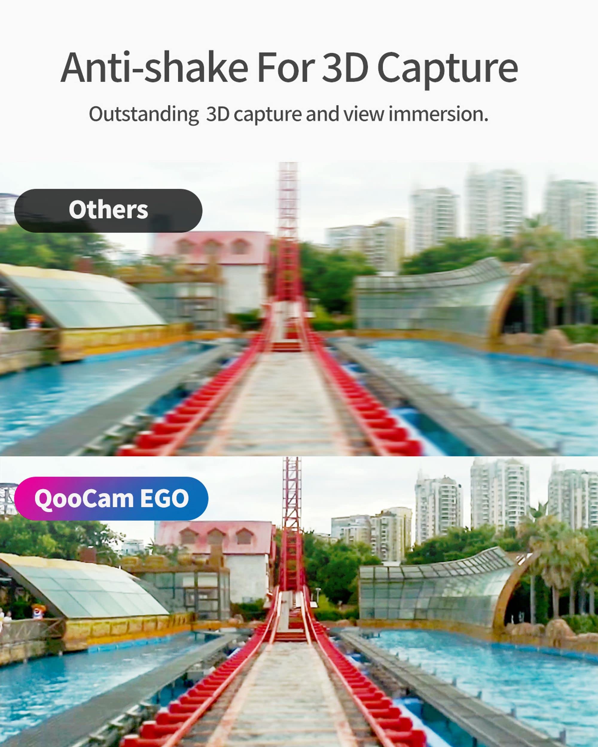 KanDao QooCam Ego 3D VR Camera with Integrated Viewer - 4K 60fps Stereoscopic Video Recording, Instant Display for Travel & Parties - VR Content Creation Device Compatible with AR Glasses (Black Camera & Red 3D Viewer) - Perfect for Capturing Immersive Memories and Social Media Sharing
