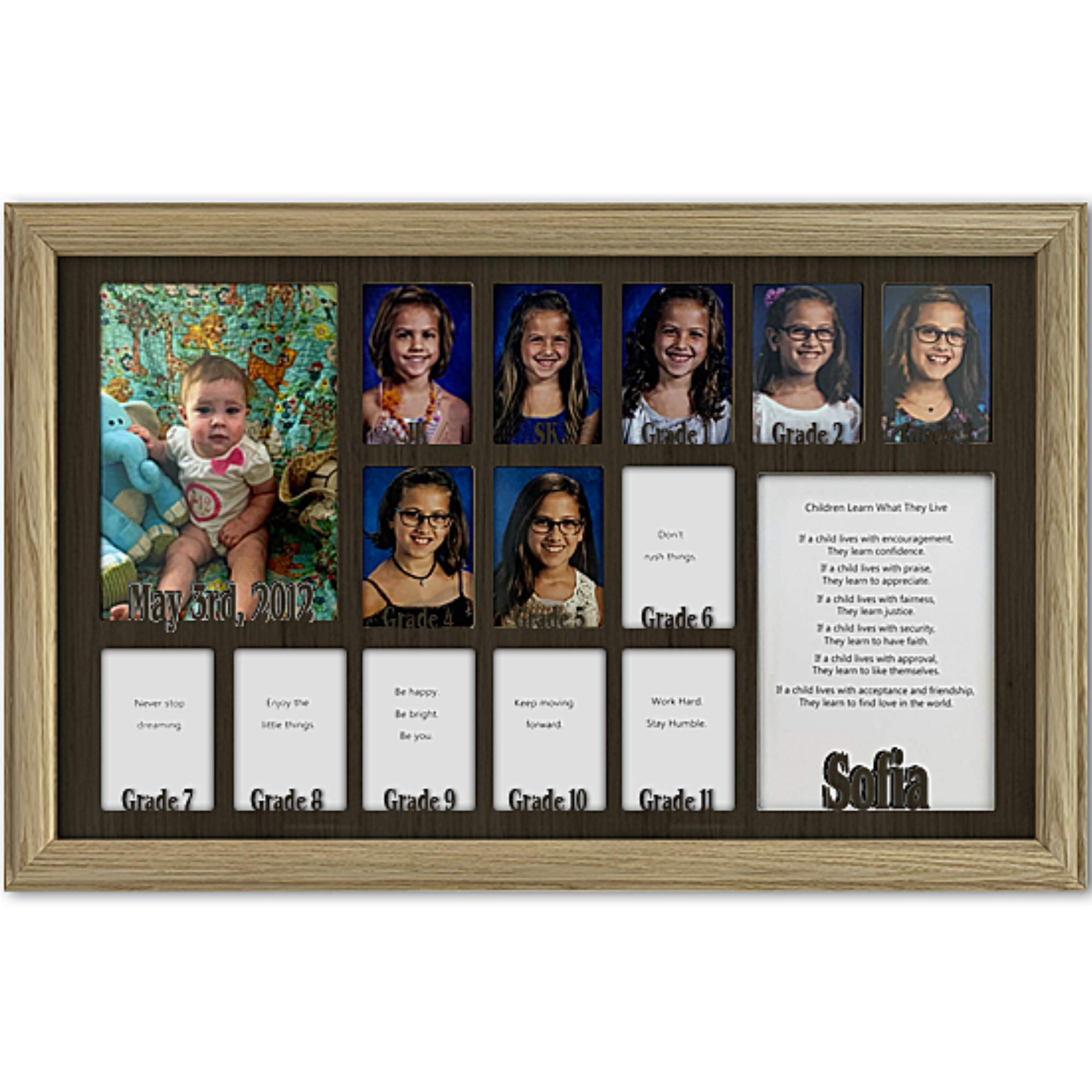 Personalized Northland School-Years Picture Frame - Holds Twelve 2.5x3.5
