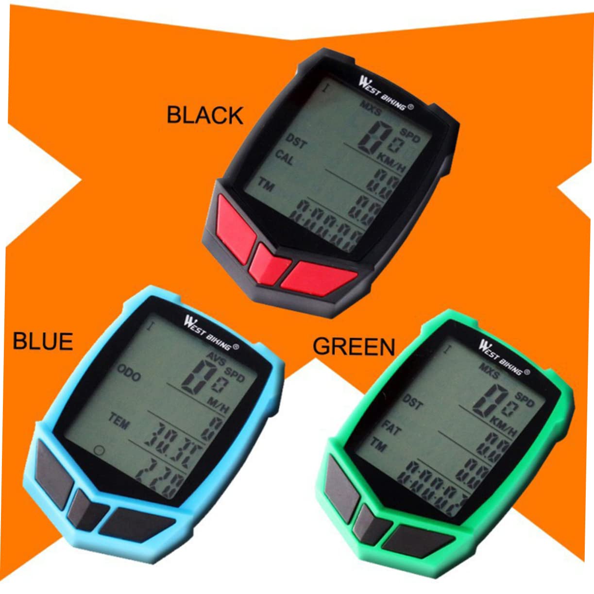 Sosoport 20 Bike Computer - Wireless Cycling Speedometer & Odometer with LCD Display for Road & Mountain Bikes - Track Speed, Distance & Time for Training & Outdoor Adventures