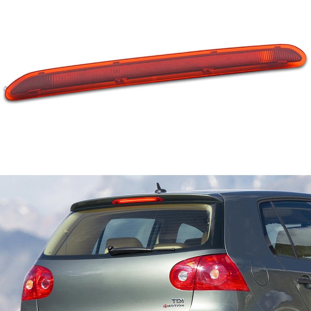NJSBYL Red LED Third Brake Light & White LED Reverse Lights for VW MK6 Golf Jetta Wagon MK5 GTI Rabbit Passat B6 Tiguan - Enhanced Safety & Style for Night Driving, Cargo Roof Lighting