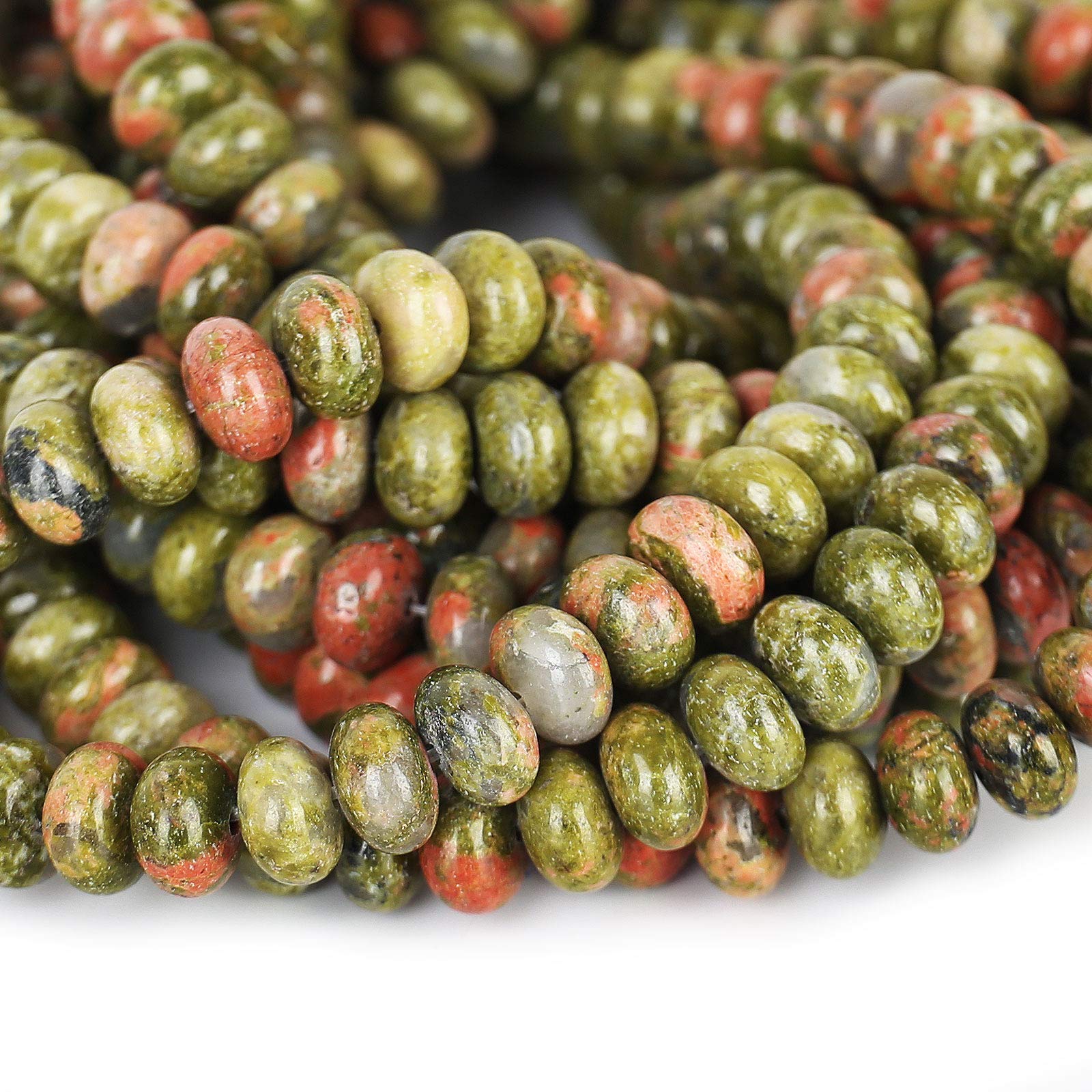 ICAI 5x8mm Natural Kambaba Jasper Beads - Rondelle Spacer Loose Beads for Jewelry Making, DIY Crafts, Bracelets & Necklaces (1 Strand, 15