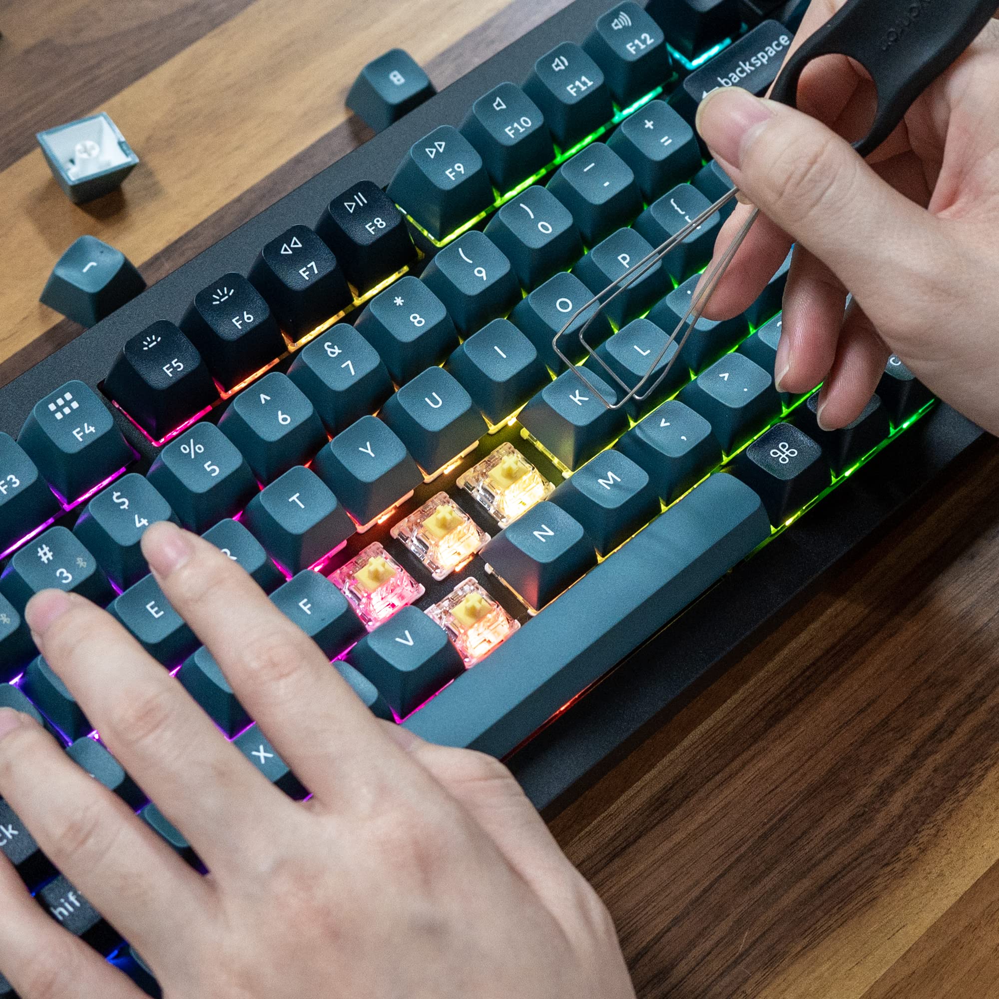 Keychron Q1 Pro Wireless Custom Mechanical Keyboard - 75% Aluminum Body, QMK/VIA Programmable, Hot-Swappable K Pro Banana Switches, Bluetooth/Wired RGB Backlit - Compatible with Mac/Windows/Linux | Perfect for Gaming, Coding & Office Work