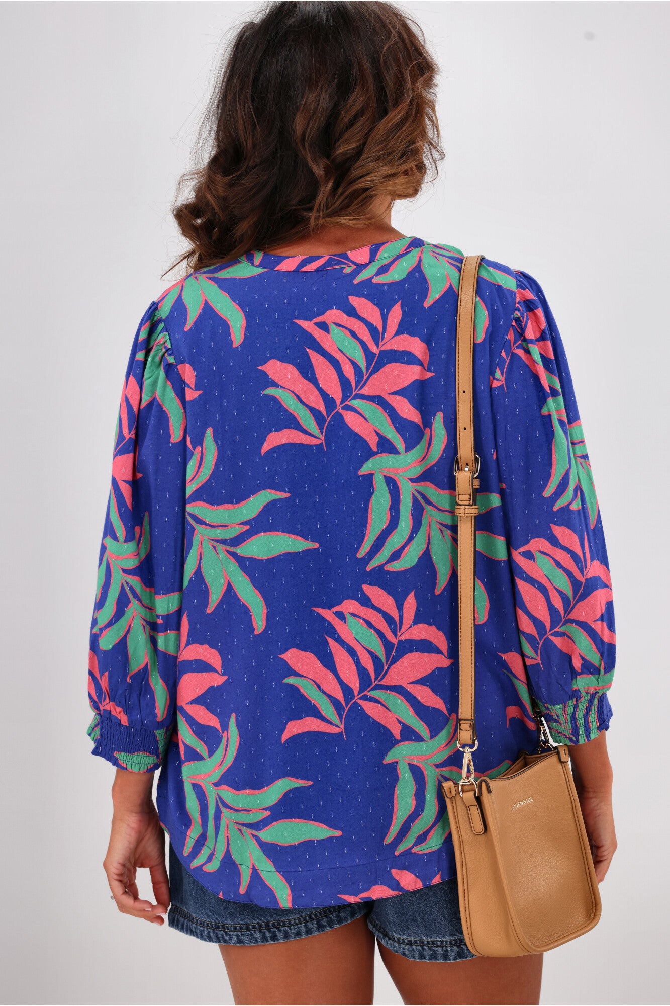 Elm Leilani Blouse - Women's Tropical Print Flowy Shirt for Summer, Beach Vacation & Boho Outfits