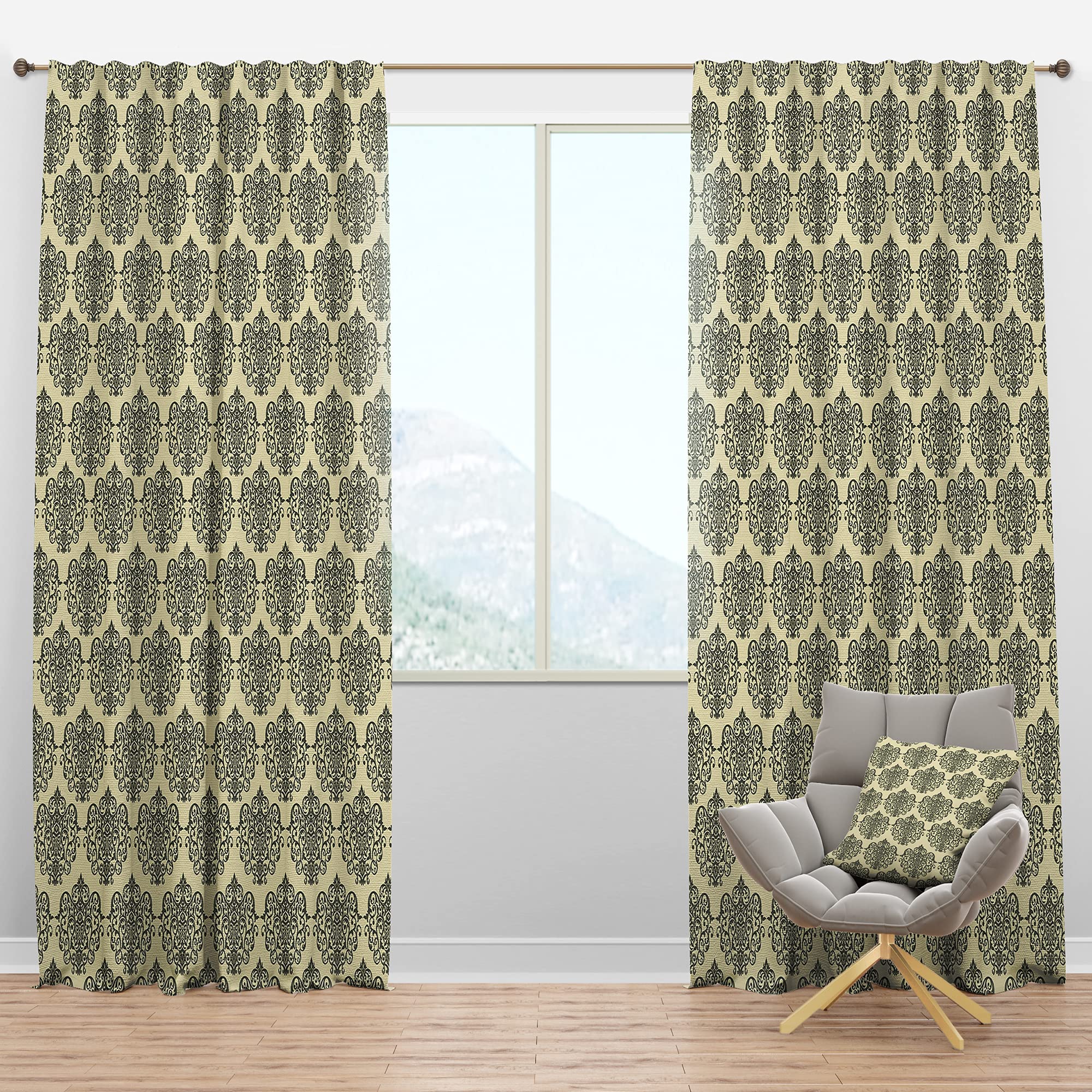 Blackout Curtains with Abstract Retro Design - Thermal Insulated Single Panel (52x95 inches) for Bedroom & Living Room - Perfect for Light Blocking, Privacy & Energy Efficiency