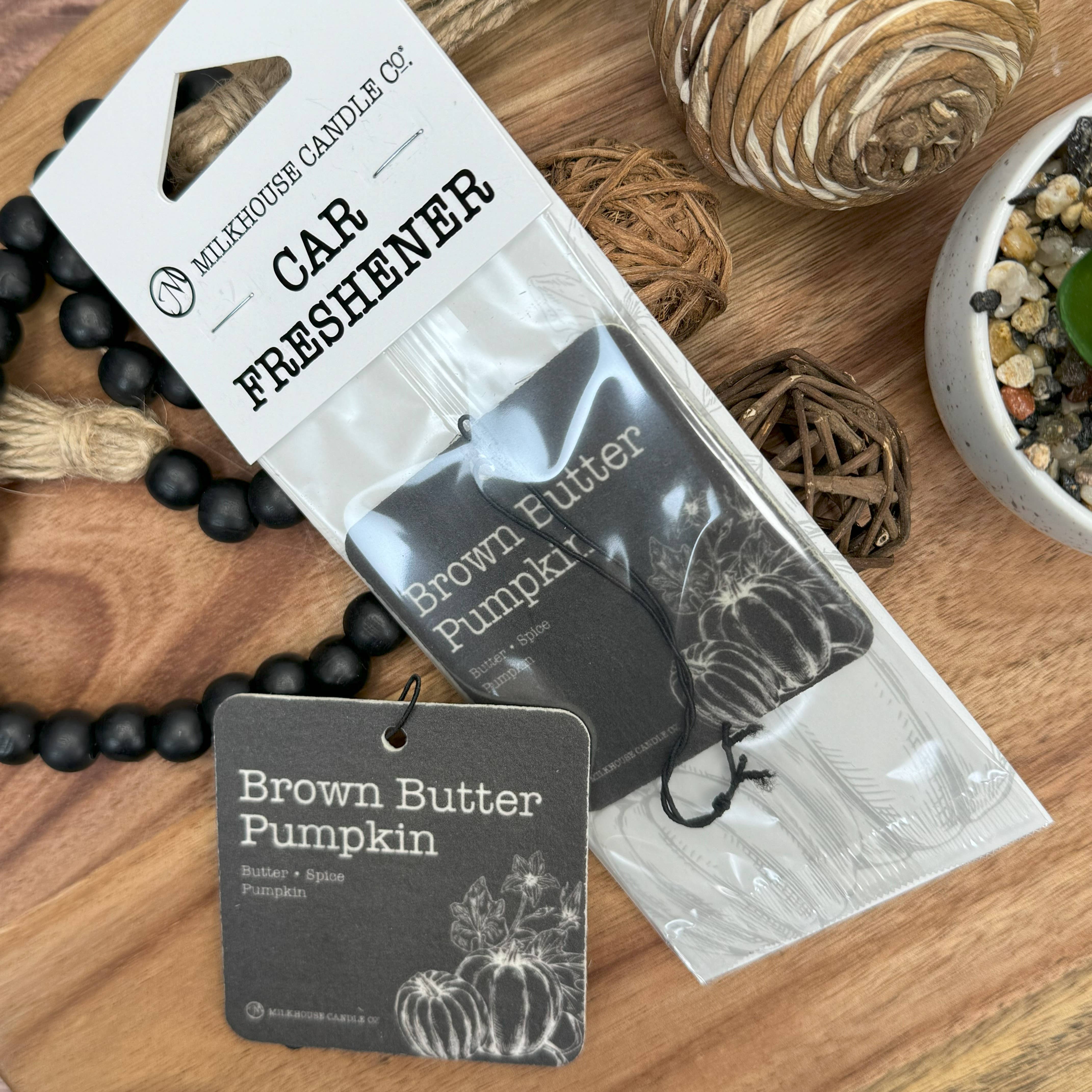 Premium Car Air Freshener - Brown Butter Pumpkin Scent | Long-Lasting Fragrance for Vehicles | Perfect for Road Trips & Daily Commutes