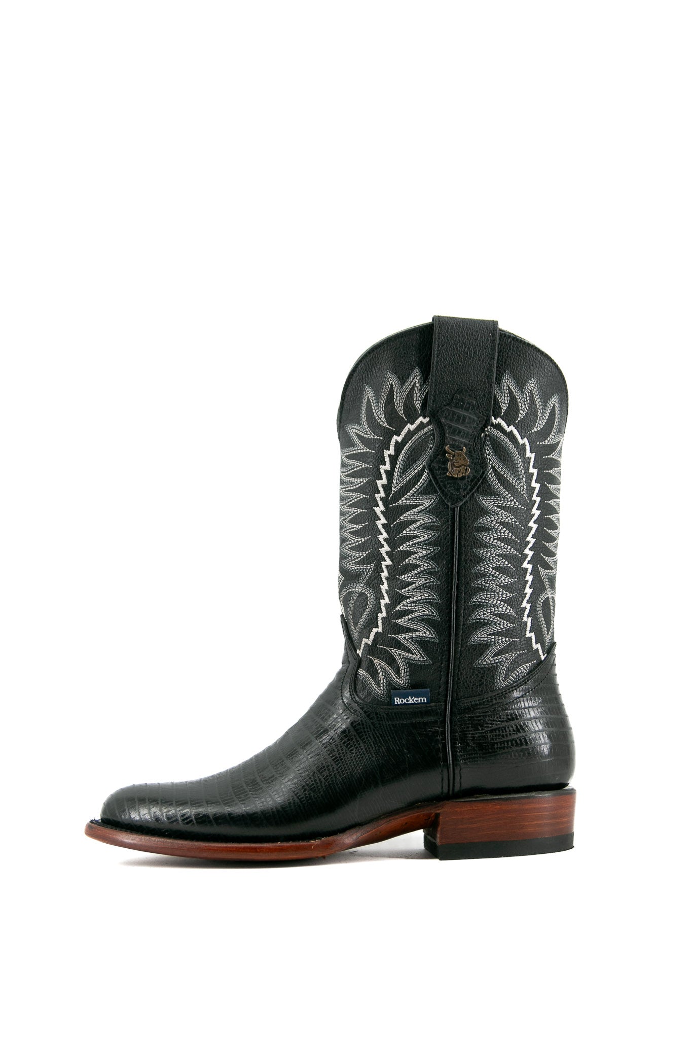 Western Cowboy Boots for Men & Women - Genuine Leather Lizard Round Toe Rodeo Boots - Perfect for Country Dancing, Rodeo Events & Western Fashion