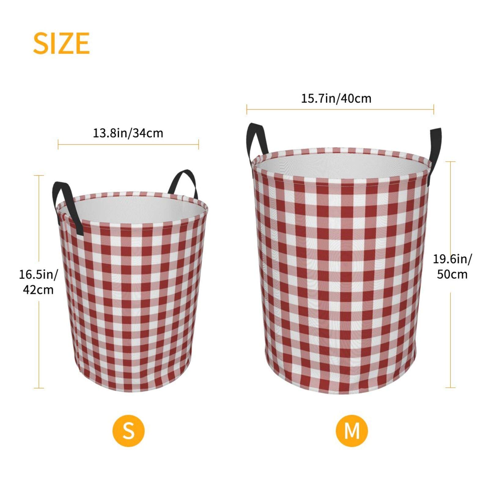 Foruidea Collapsible Red Laundry Basket with Handles - Large Oxford Fabric Clothes Hamper for Home, Office, Dorm - Perfect for Nursery Storage, Gift Basket & Space-Saving Organization