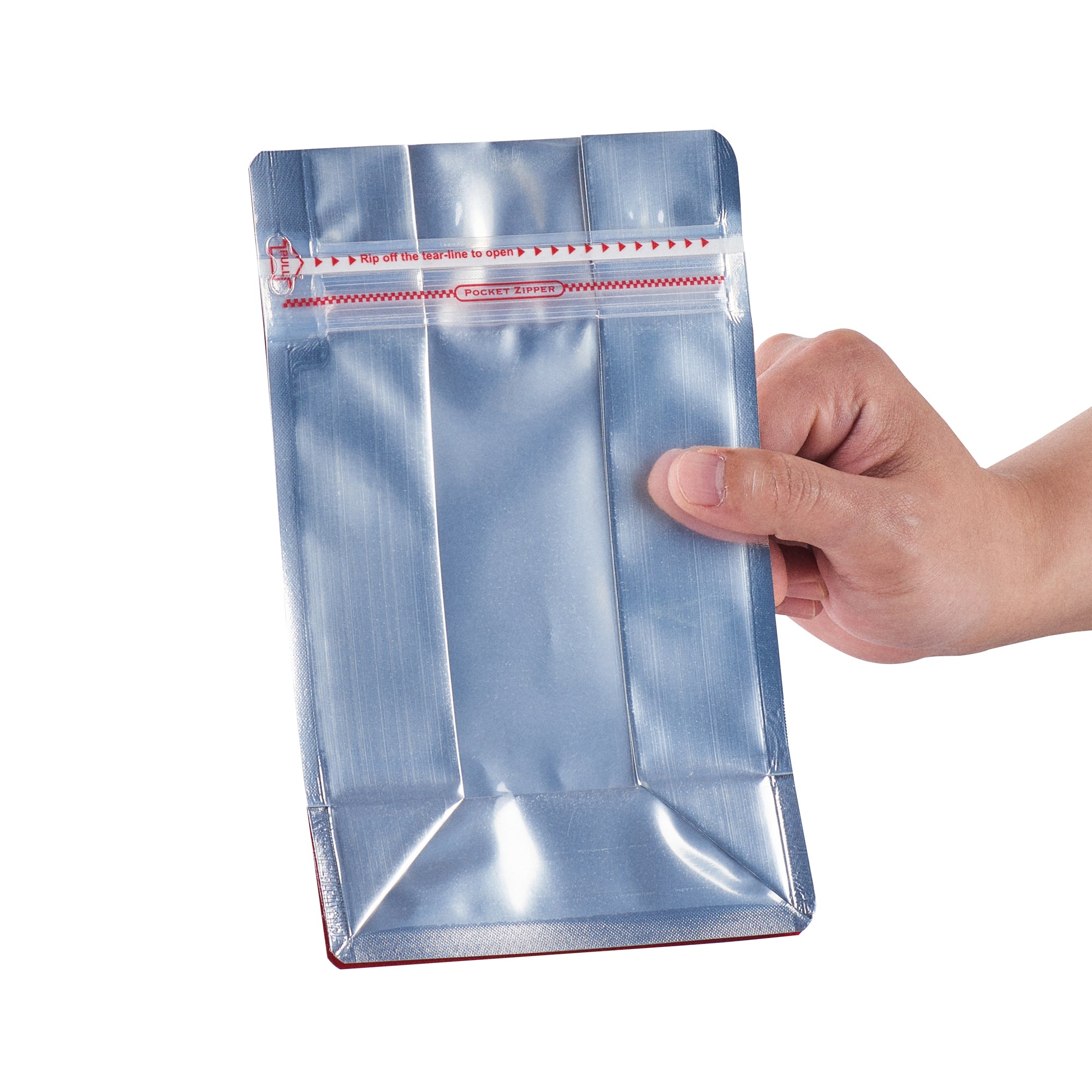 Premium Red Plastic Medium Snack Bags - Double Seal, Rip Lock & Heat Sealable (8