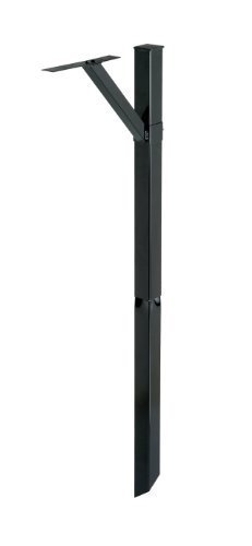 Gibraltar SDPK0000 Heavy-Duty Steel Drive-In Mailbox Post Kit - Black | Solar-Powered | Durable Outdoor Mailbox Installation for Homes & Businesses