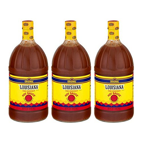 Louisiana Brand The Perfect Hot Sauce - 32 fl oz (3 Pack) | Spicy & Flavorful for Wings, Tacos, Burgers & More | Premium Hot Sauce for Cooking, Grilling & Dipping