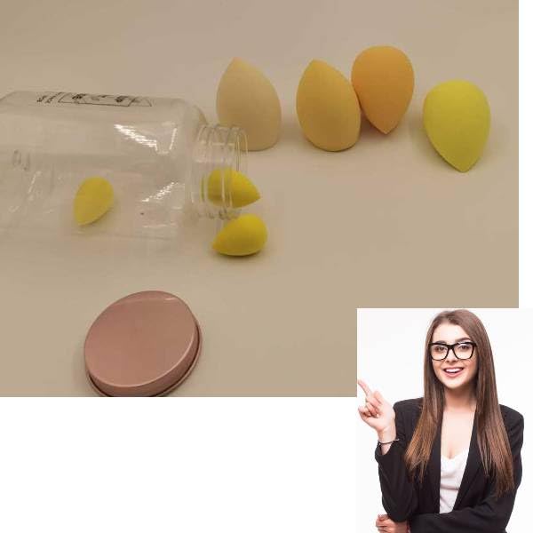 Premium Beauty Blender Sponge Set - Soft Makeup Puff for Flawless Foundation & Blending - Random Color (Box Pack) - Perfect for Daily Makeup, Travel & Professional Use