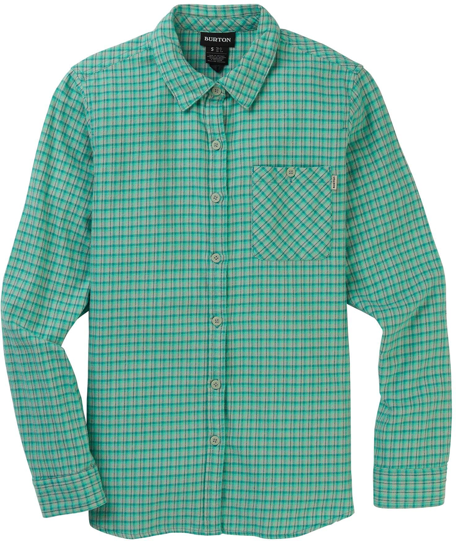 Burton Women's Grace Long Sleeve Flannel Shirt - Soft & Cozy Plaid Flannel Top for Women - Perfect for Casual Wear, Outdoor Adventures & Fall Layering