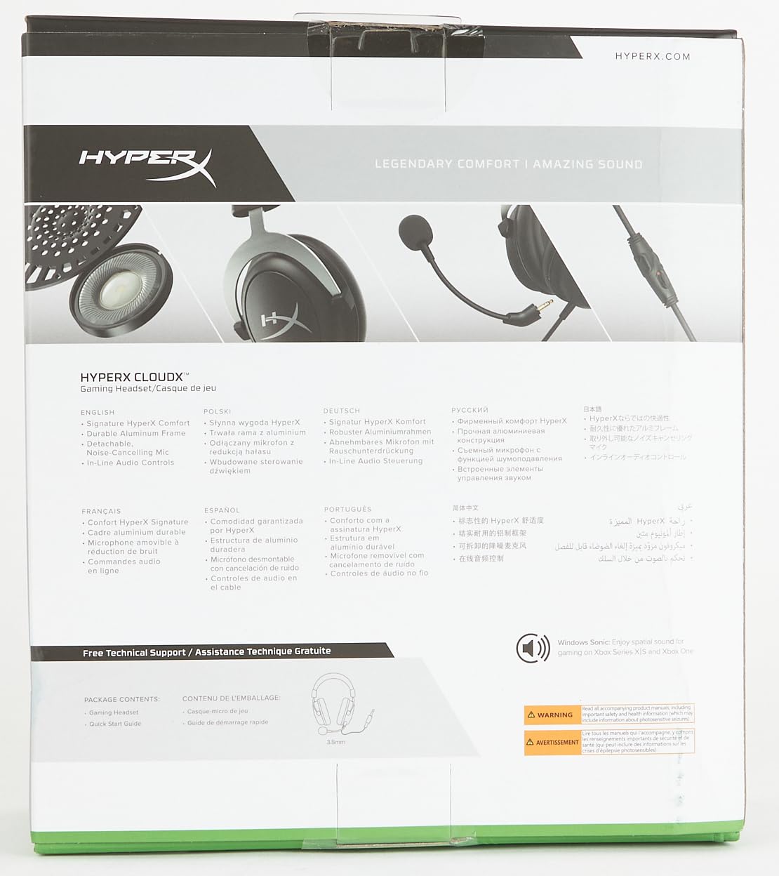 HyperX CloudX Official Xbox Licensed Gaming Headset - Compatible with Xbox One & Series X|S - Memory Foam Ear Cushions - Detachable Noise-Cancelling Mic - In-line Audio Controls - Black/Silver - Perfect for Competitive Gaming & Immersive Xbox Experience