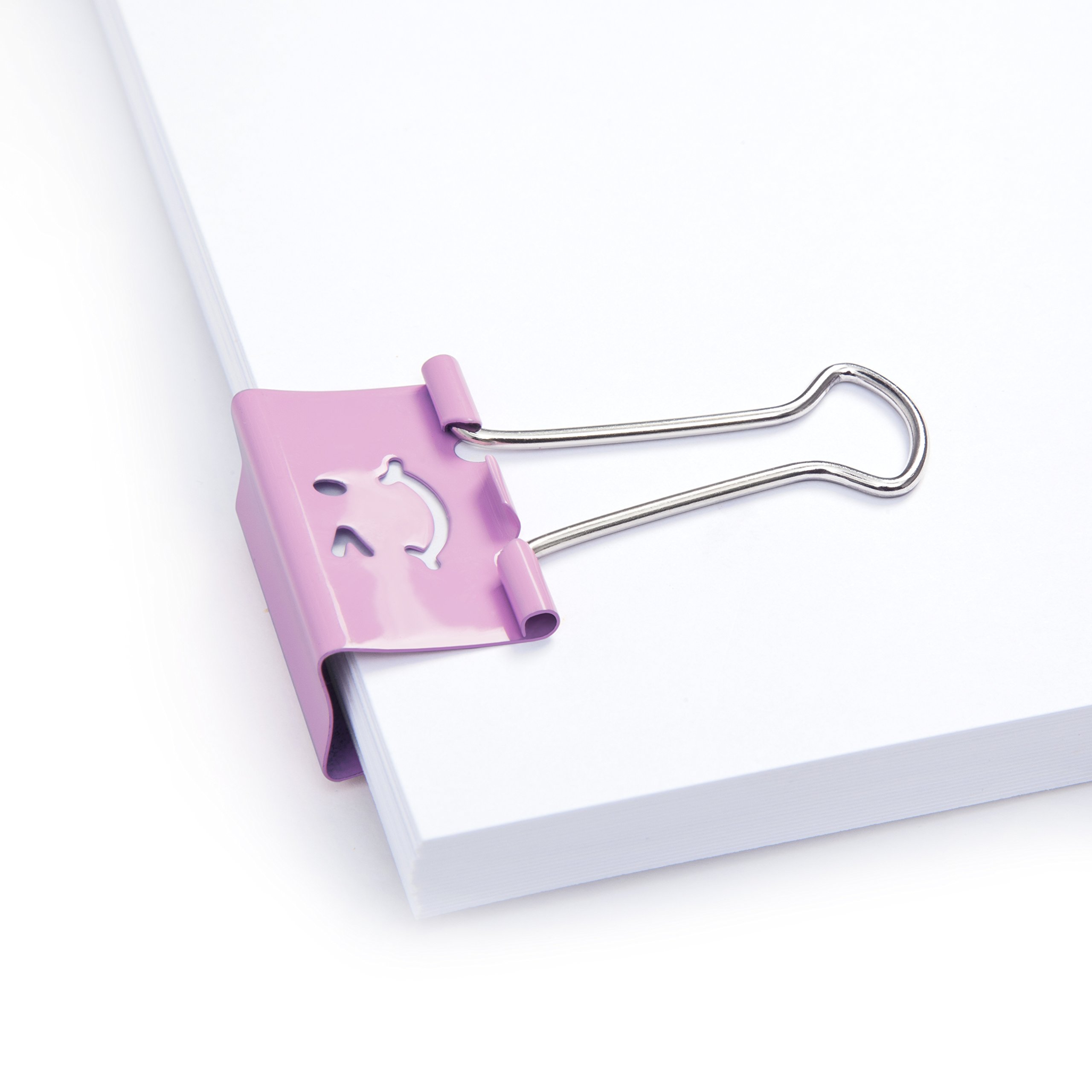 Rapesco 32mm Emoji Binder Clips - Pack of 20, Candy Pink (1352) - Perfect for Office, School & Home Organization