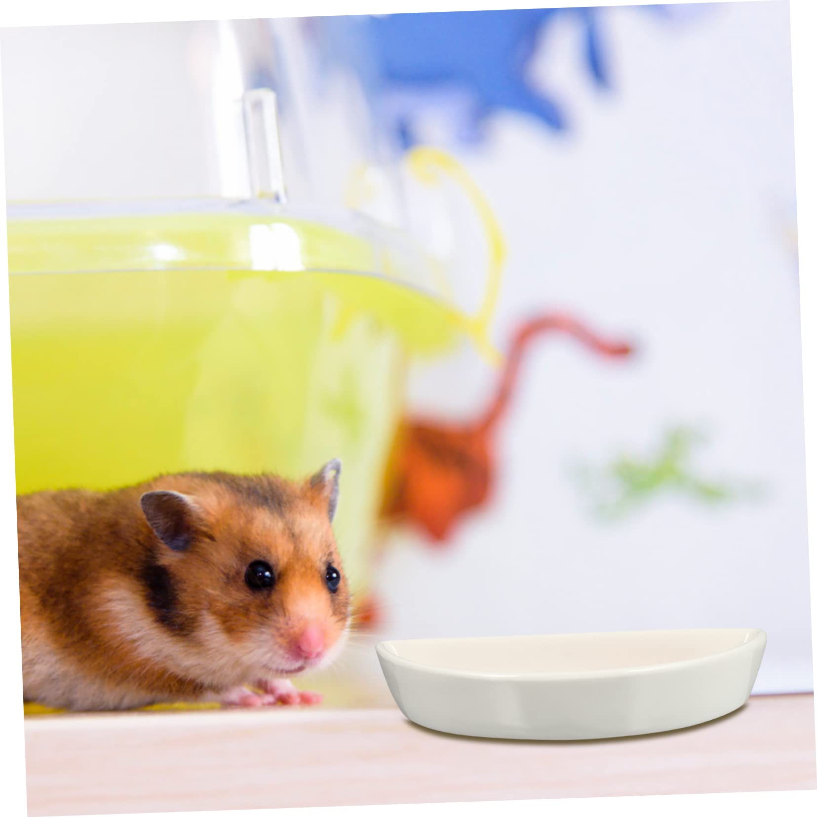 DOITOOL 3pcs Ceramic Hamster Bowl - Durable Pet Food and Water Dishes for Small Animals, Perfect for Hamsters, Gerbils, Mice in Cages or Playpens