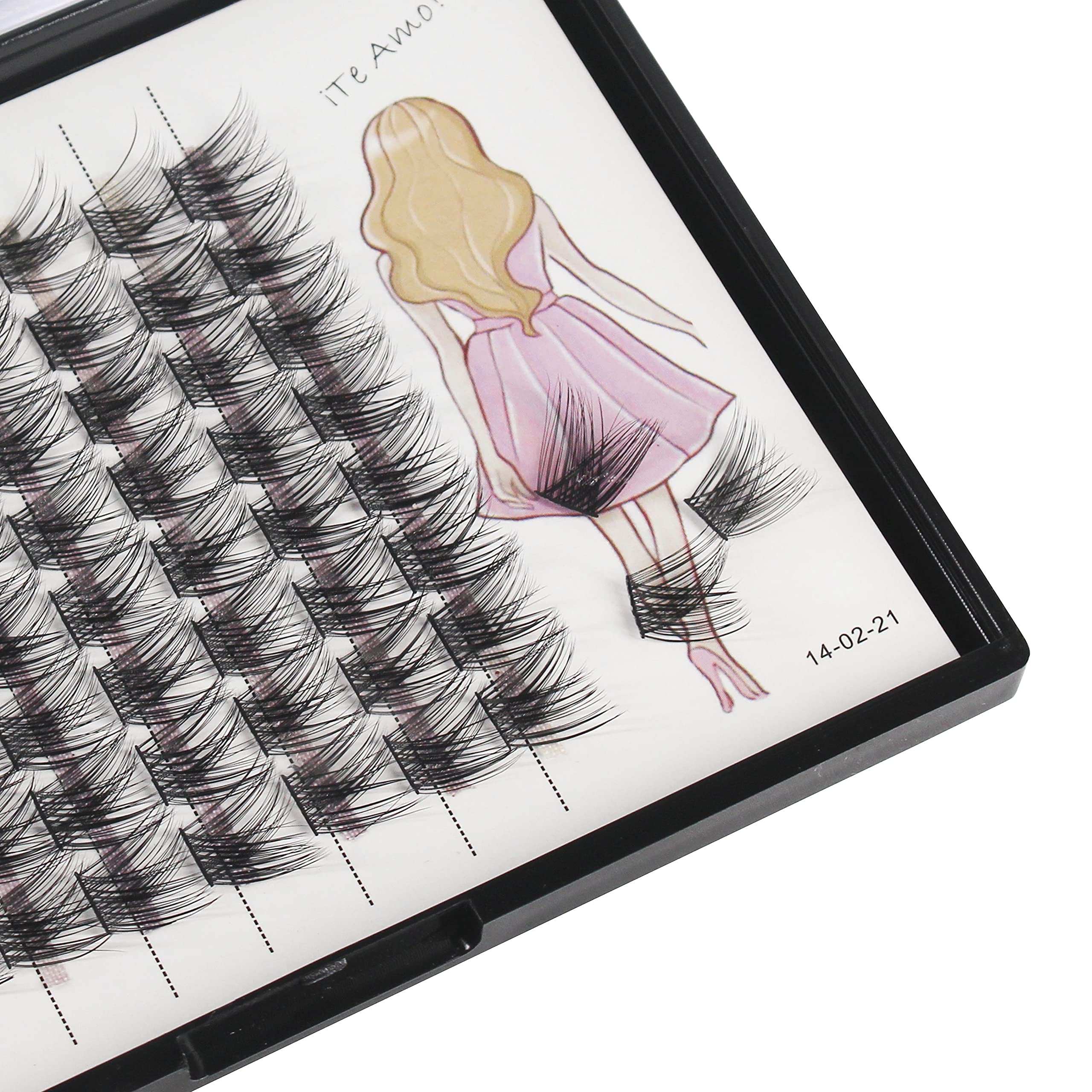 Premium 3D Russian Volume Mink Cluster Eyelash Extensions - 8/10/12/14/16mm Mixed Lengths, D Curl, Natural Look for Stunning Eye Makeup - Perfect for Weddings, Parties, and Daily Wear
