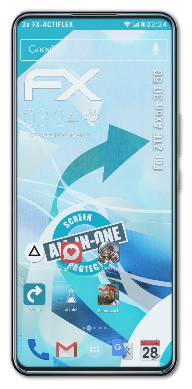 ZTE Axon 30 Screen Protector (3-Pack) - Ultra Clear Flexible HD Film - Anti-Scratch & Bubble-Free Protection - Perfect for Work, Travel & Daily Use