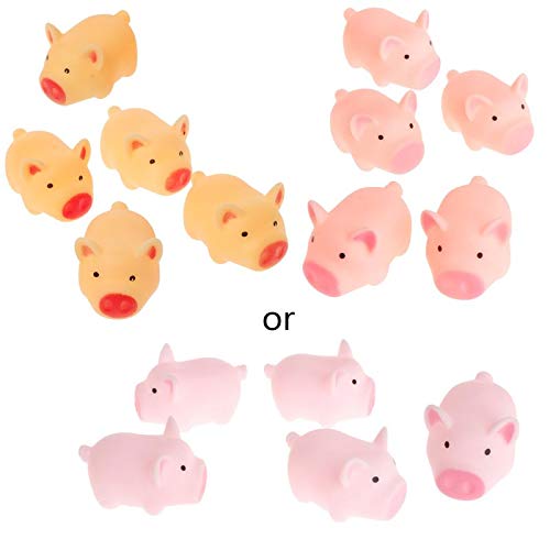 5pcs Cute Pig Pet Toys for Dogs & Cats - Squeaky Chew Toys for Puppies, Stress Relief & Teeth Cleaning - Fun Interactive Toys for Playtime & Training - Perfect Gift for Pet Lovers