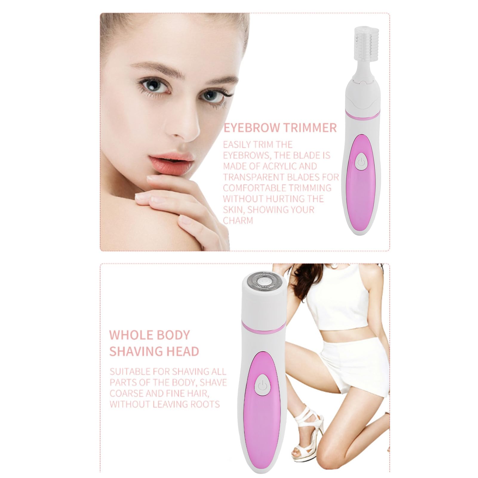Rechargeable Cordless Women's Body Hair Trimmer Set - 4-in-1 Electric Bikini & Pubic Hair Shaver with LCD Display - Smooth Skin for Daily Grooming, Travel & Spa Days