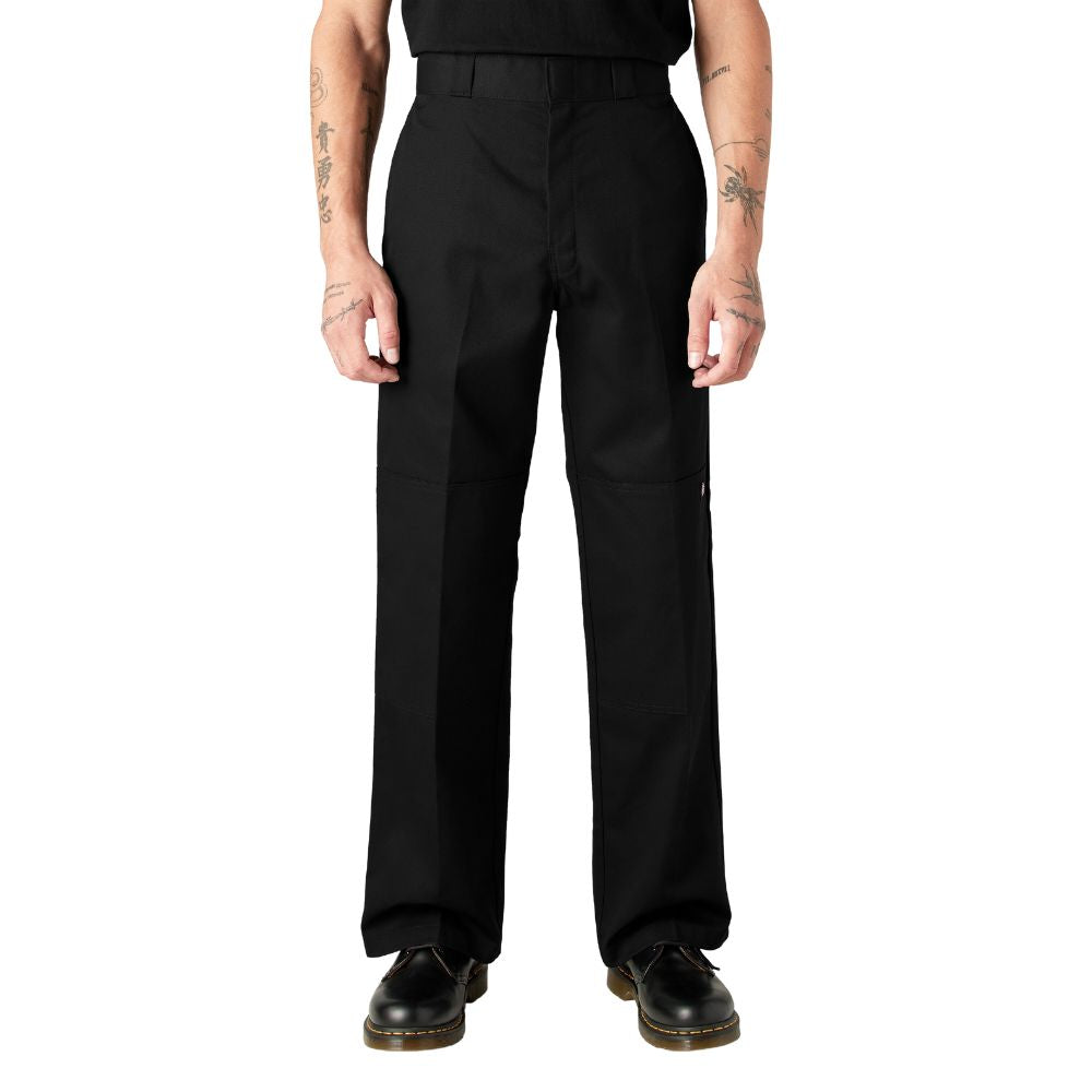 Dickies 85283 Double Knee Work Pants for Men - Durable Black Workwear Pants with Reinforced Knees for Construction, Landscaping & Outdoor Jobs