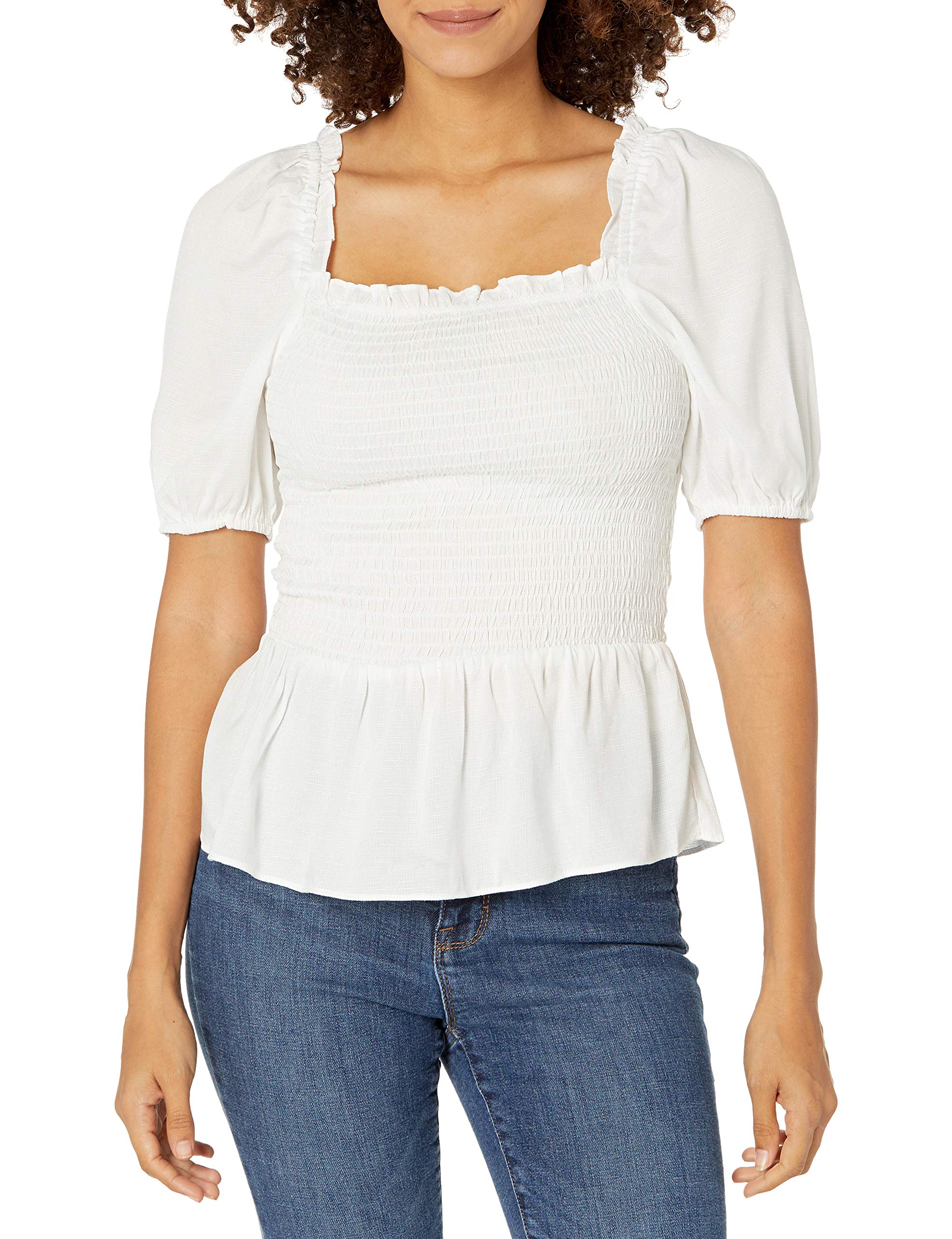 Stylish Sugar Lips Women's Bento Smocked Crop Top | Flattering Summer Blouse for Casual Outings & Beach Vacations