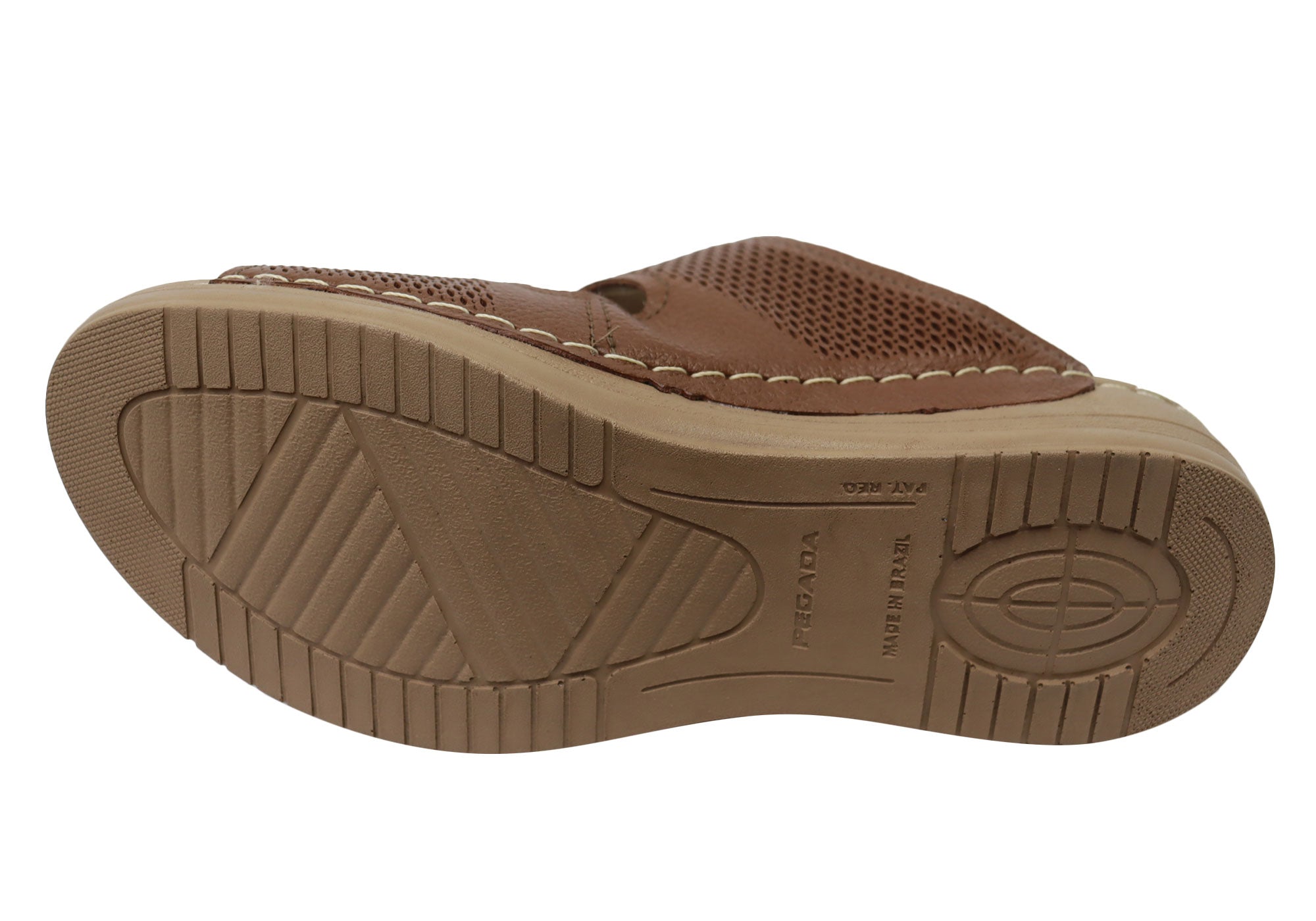 Pegada Mya Women's Comfortable Leather Slides Sandals - Handmade in Brazil - Perfect for Beach, Pool & Summer Casual Wear