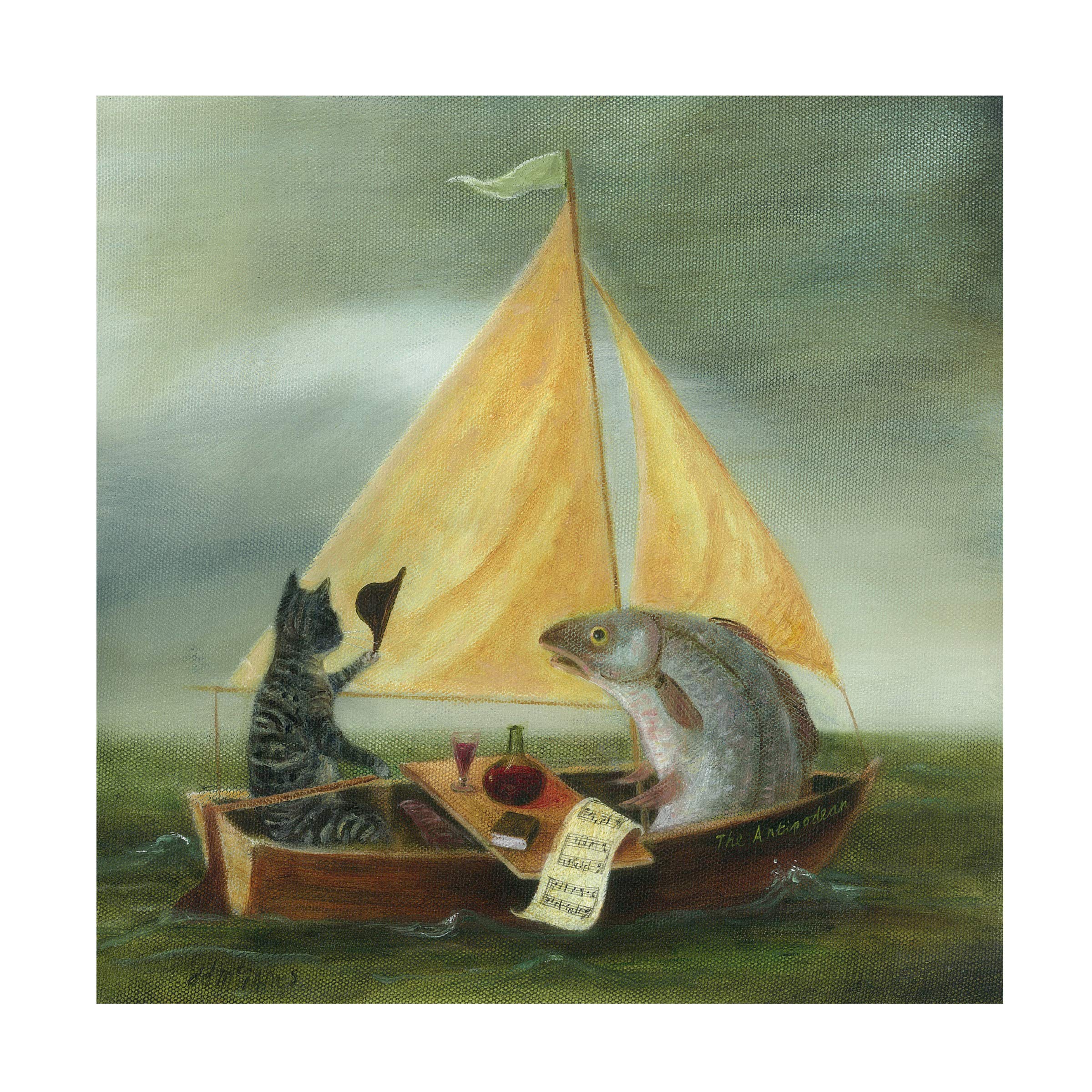 Trademark Fine Art - 18x18 The Voyage of The Antipodean by DD McInne Canvas Wall Art - Premium Gallery Wrapped Print for Living Room, Bedroom & Office Decor