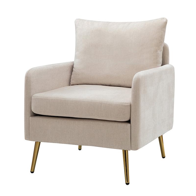 Laertiades Modern Upholstered Accent Armchair with Removable Cushion, Sturdy Metal Legs & High-Density Foam - Perfect for Living Room, Bedroom, or Office Decor