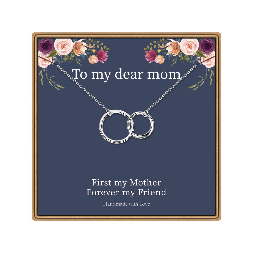 Dainty Infinity Circle Necklace for Women & Girls - Cross Pendant Religious Gift for New Mom, Granddaughter, Best Friend, Bridesmaid, Sister, Cousin, Aunt - Perfect for Birthday, Anniversary, Graduation & Everyday Wear