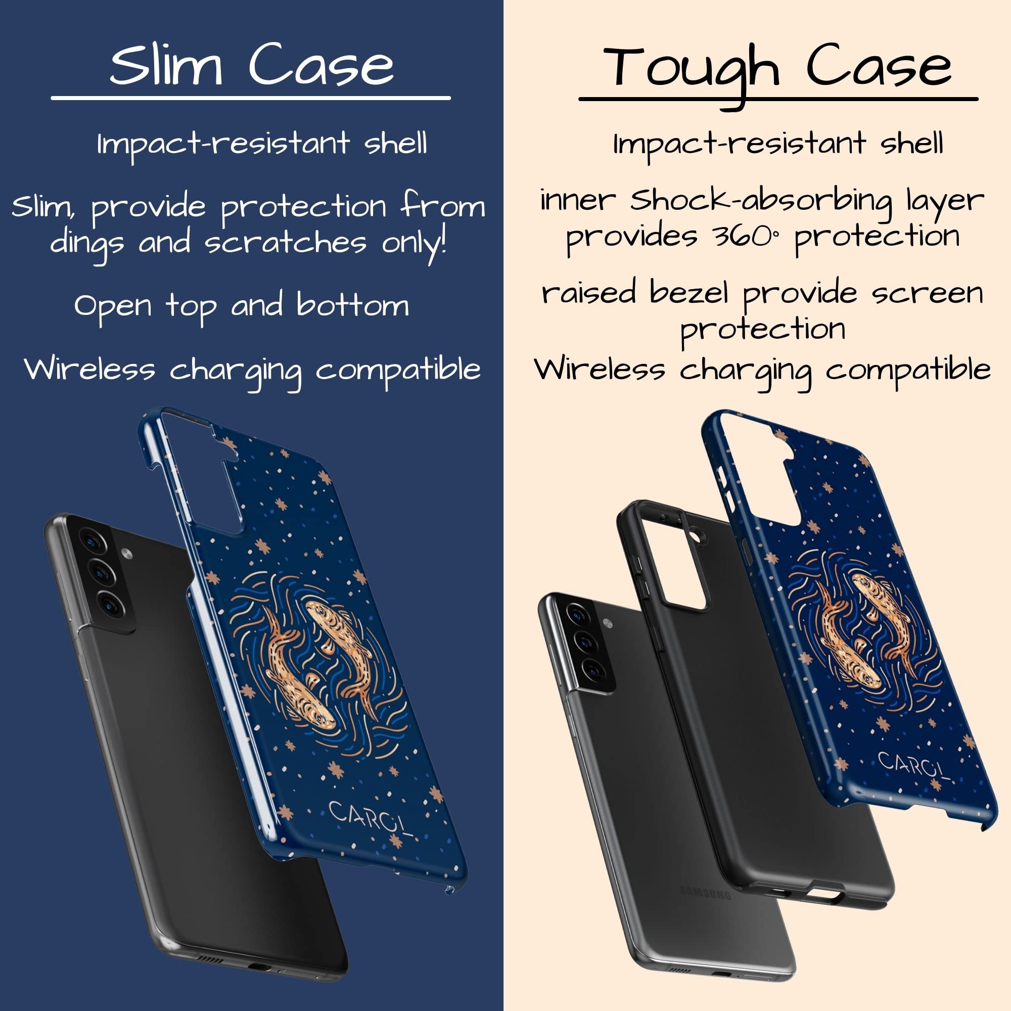 Personalized Pisces Zodiac Sign Phone Case for Samsung Galaxy S25 Plus/S24 Ultra/S23/S22/S21/S20/S10/S9/S8/Note 20/10 - Custom Astrology Name Cover - Perfect for Horoscope Lovers & Gift Giving