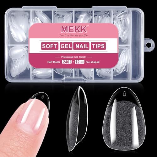 240PCS Short Almond Nail Tips