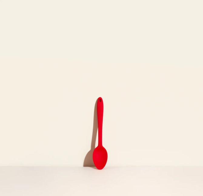 GIR Mini Spoon - Small Red Silicone Kitchen Spoon for Baking, Cooking & Serving - Perfect for Measuring Spices, Mixing Ingredients & Tasting Dishes