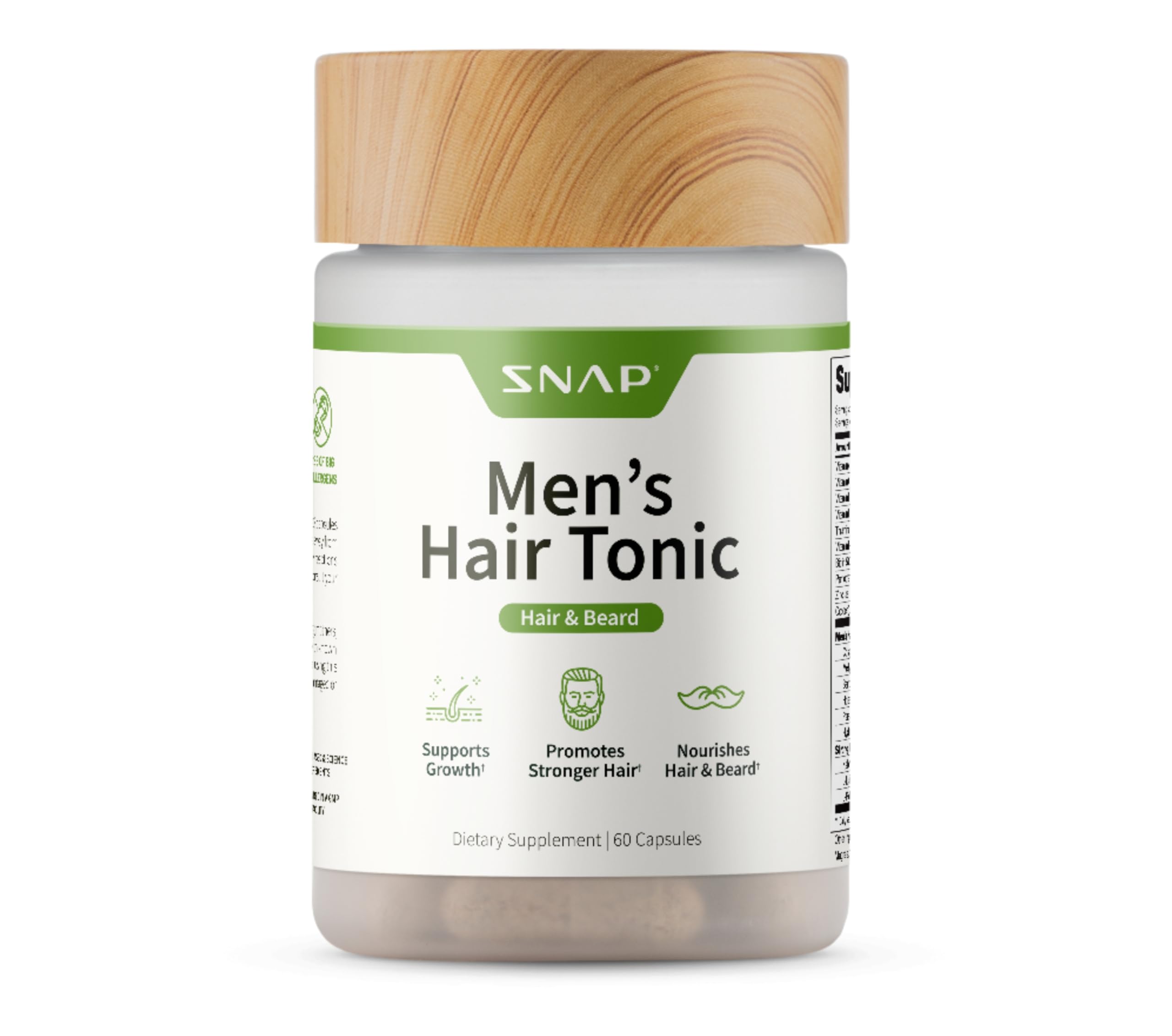 Best Hair Growth Supplement for Men & Women - Biotin, Kelp & Bamboo Extract for Thicker Hair, Stronger Nails & Healthy Skin | Stops Hair Loss & Promotes Beard Growth | 60 Vegan Capsules | Perfect for Daily Hair Care Routine & Post-Chemo Recovery