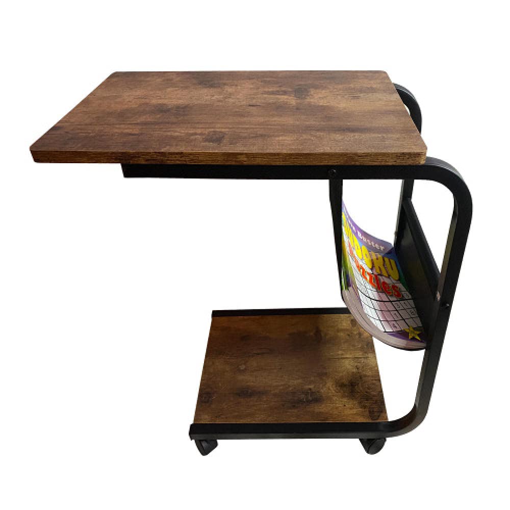 Industrial Nightstand with Drawer & Storage Shelf - Rustic Wood Bedside Table for Bedroom, Living Room, Sofa, Hallway - Easy Assembly - Perfect for Small Spaces & Apartment Living