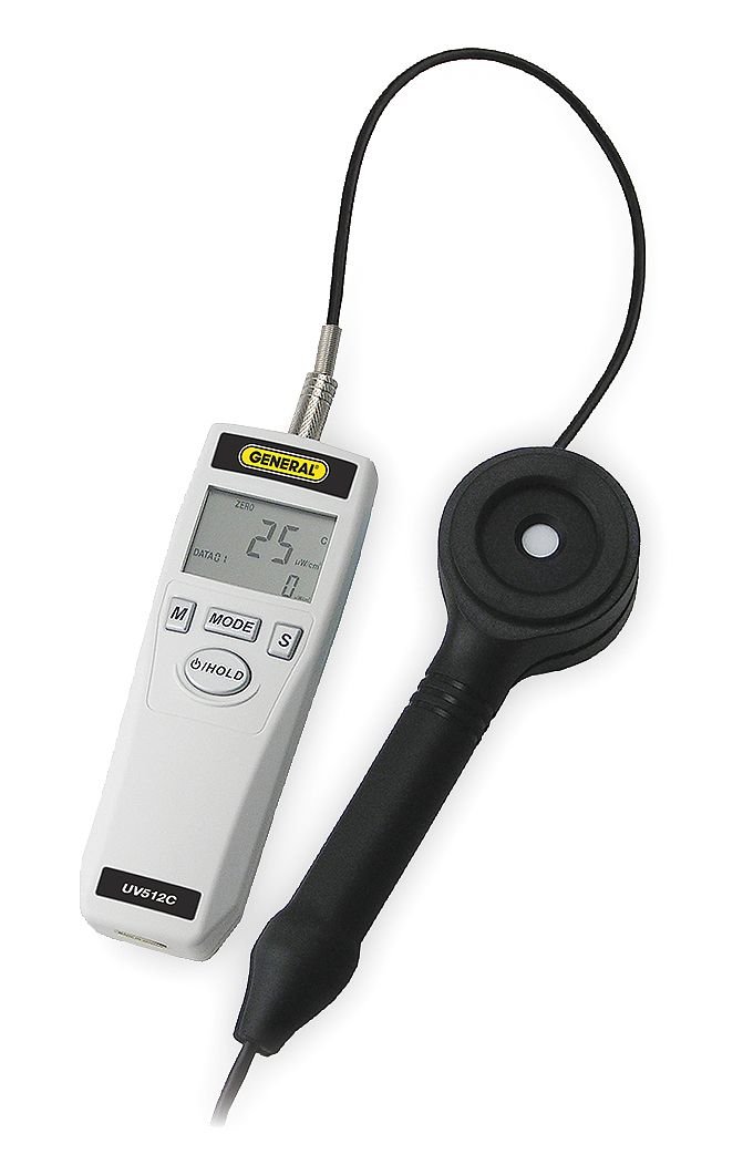 General Tools UV512C Digital Ultraviolet UVC Light Meter - Accurate UV Measurement for Disinfection, Sterilization & Air Purification (Home, Lab, Hospital Use)