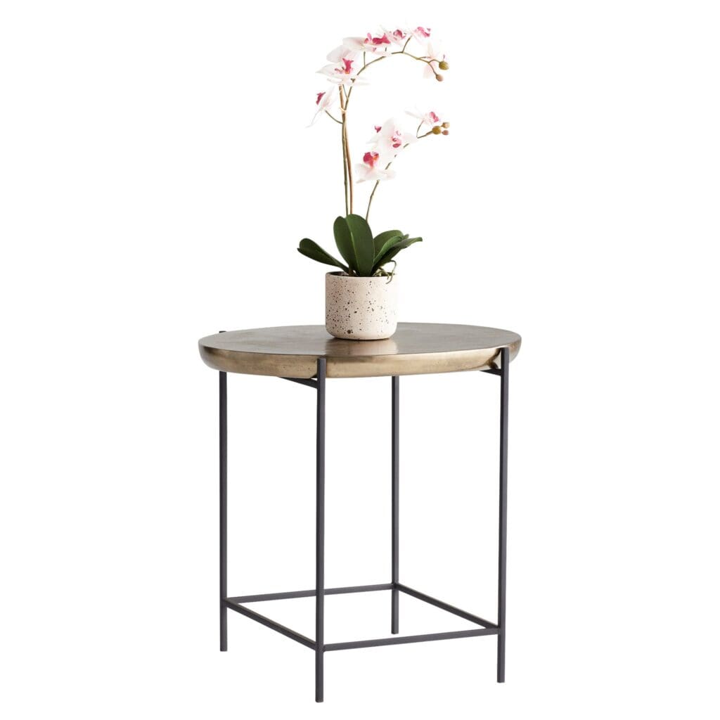 Cyan Design 11326 Buoy Side Table - Aged Gold Finish | Small Accent Table for Living Room, Bedroom & Patio Decor
