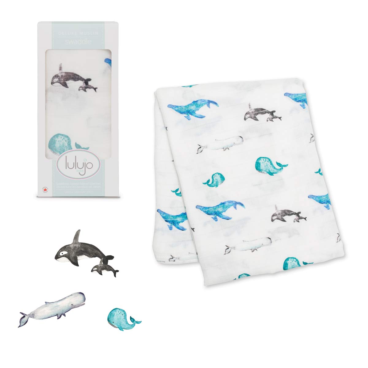 Lulujo Baby Swaddle Blanket - Ultra Soft Bamboo Viscose Muslin Wrap for Newborns | 47