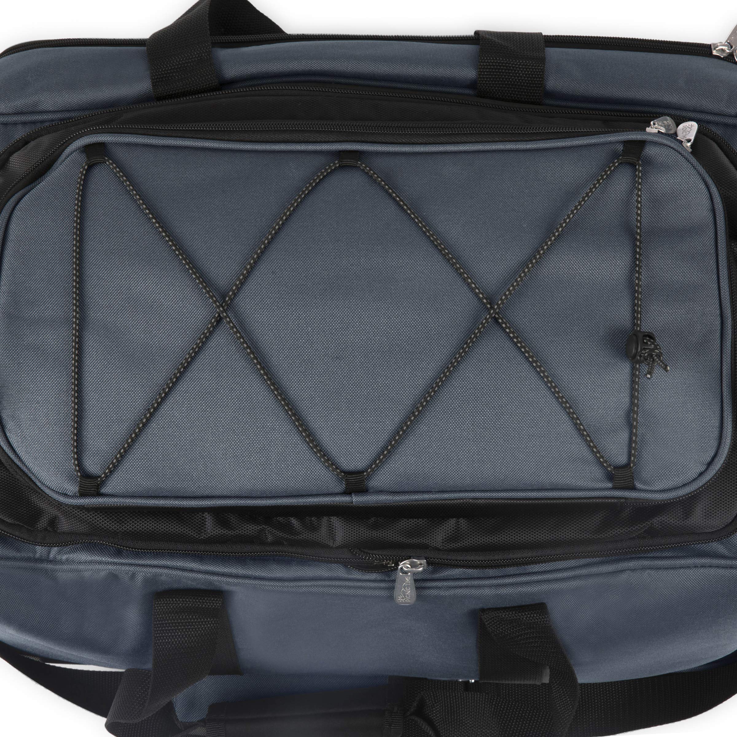ONIVA - Picnic Time Brand Buccaneer Portable Charcoal Grill & Cooler Tote Combo (Black with Gray Accents) - Perfect for Camping, Beach Outings, and Backyard BBQs