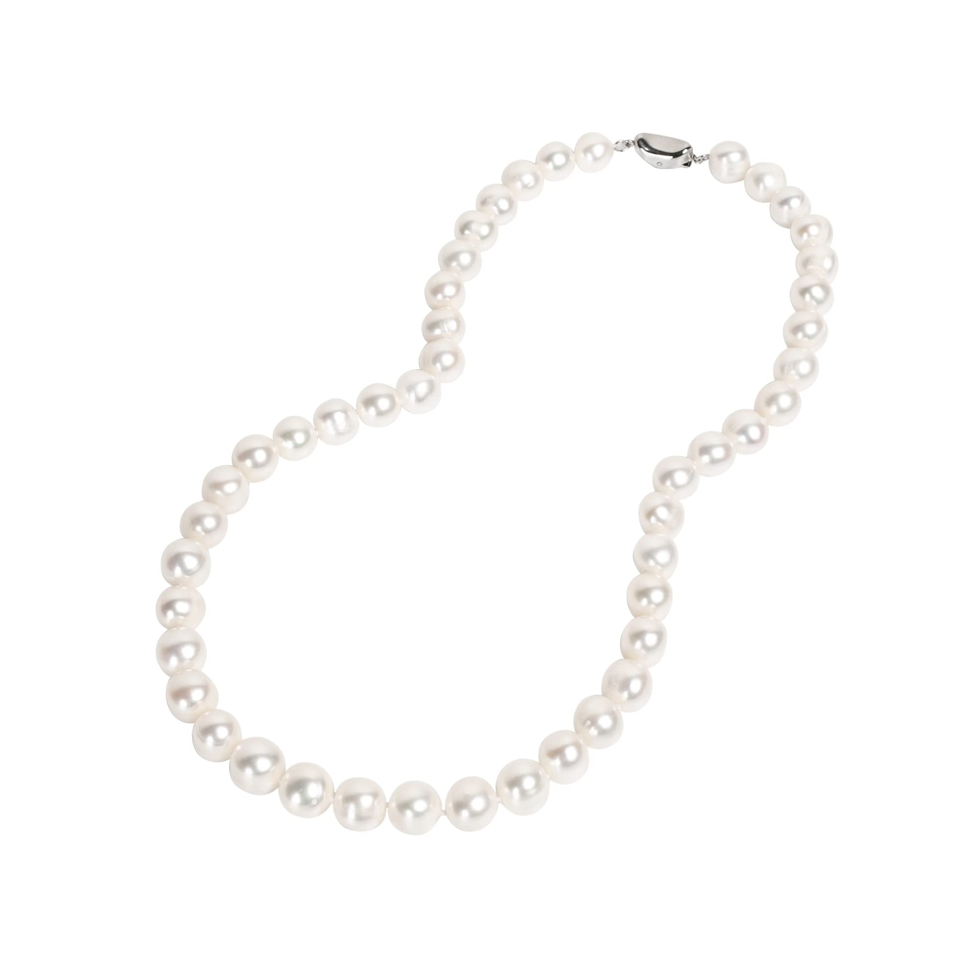 AAAAA Grade Genuine Freshwater Cultured Pearl Necklace for Women - Elegant Fine Jewelry Gift for Her - Perfect for Weddings, Anniversaries & Special Occasions