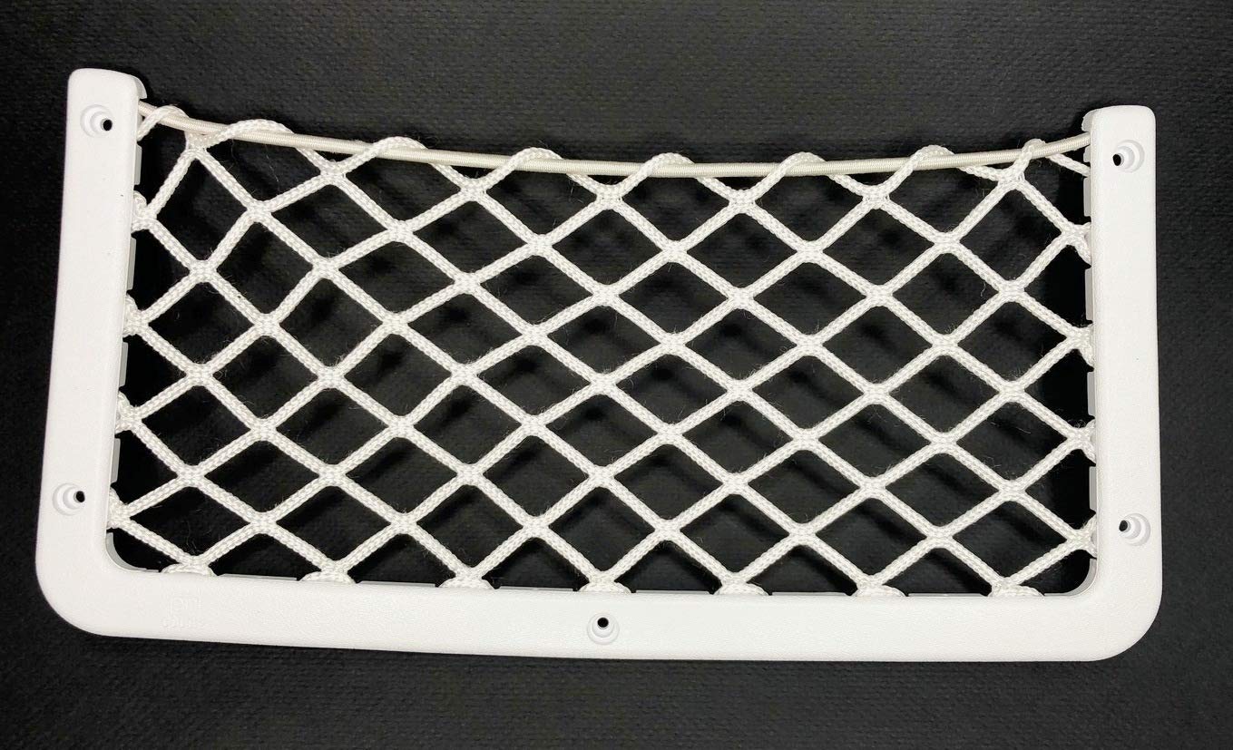 Premium Mesh Map Pocket - Marine White - Lightweight Frame for Auto, RV, Bus & Marine Use | Durable Chart Holder for Navigation & Travel Accessories | Perfect for Road Trips, Boating & Camping Organization