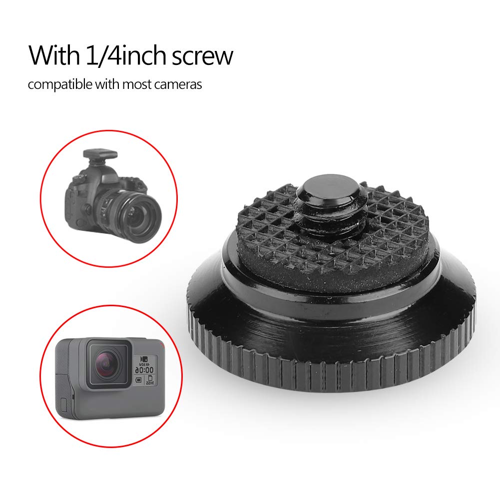 Manfrotto Compact Action Tripod Quick Release Plate - Round PL Aluminum Alloy Camera Mount Adapter (Red) | Perfect for DSLR, Mirrorless Cameras & Video Shooting