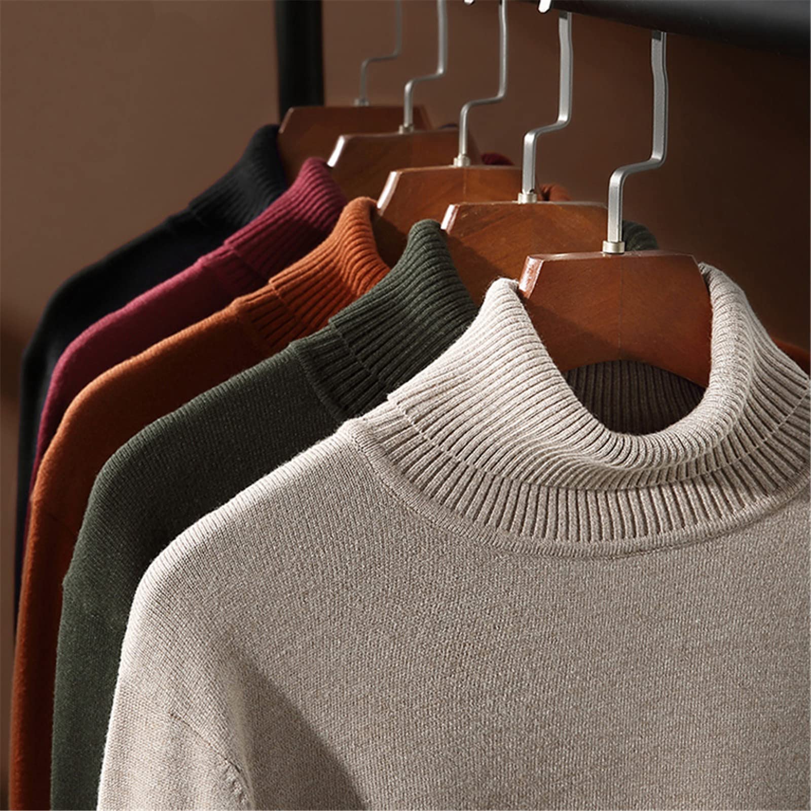 Men's Warm Turtleneck Sweater - Winter Pullover Knit Top | Thick Korean Style Casual Comfort | Perfect for Office, Dating & Cold Weather Outfits