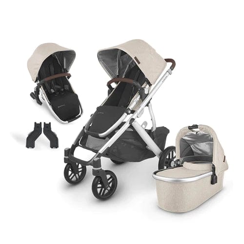 UPPAbaby Vista V2 Full Size Double Stroller with Accessories - Lightweight Travel Stroller for Twins or Siblings - Perfect for City Walks, Shopping & Family Outings