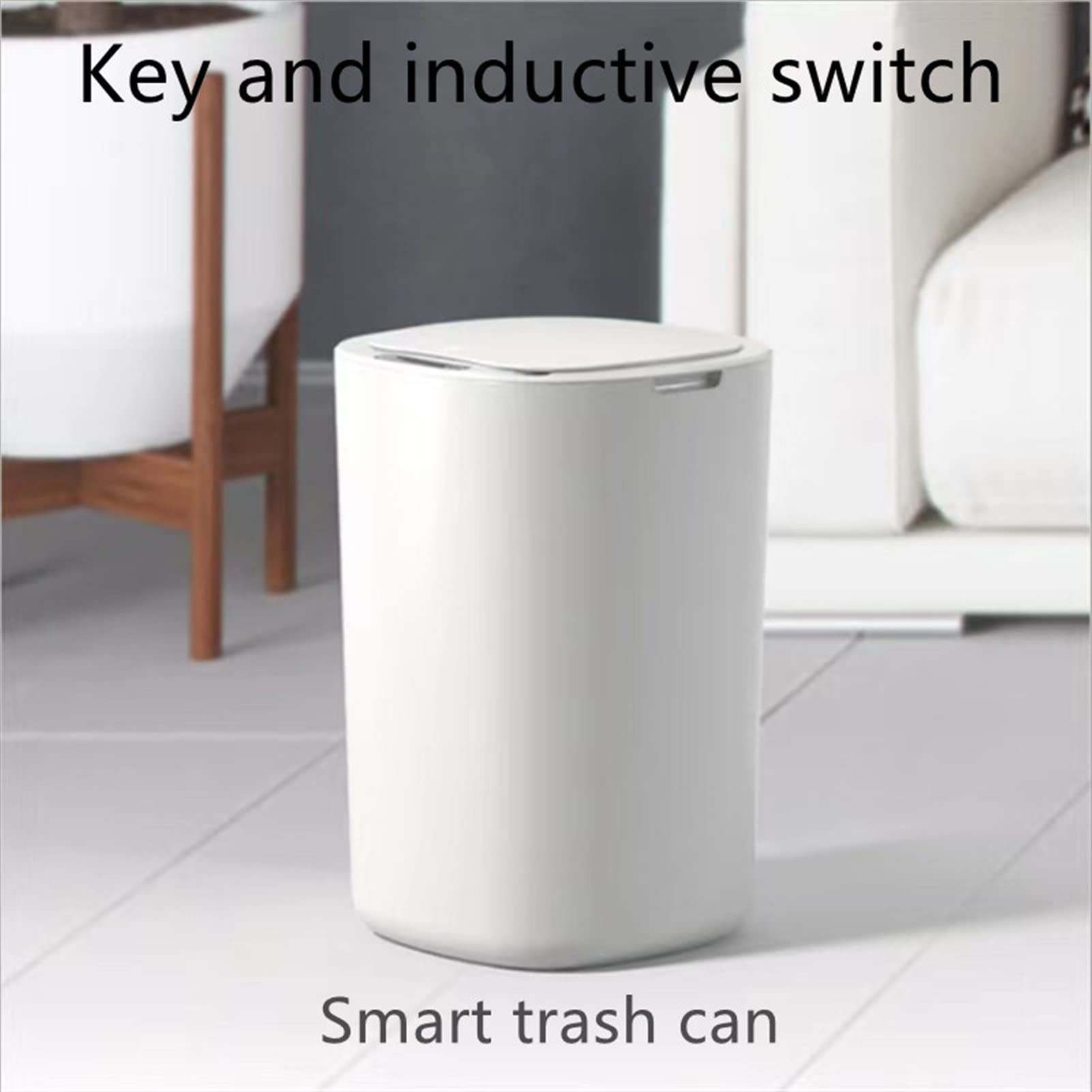 12L Smart Electric Compost Bin - Automatic Sensor Kitchen Trash Can, White - Perfect for Eco-Friendly Homes & Waste Sorting