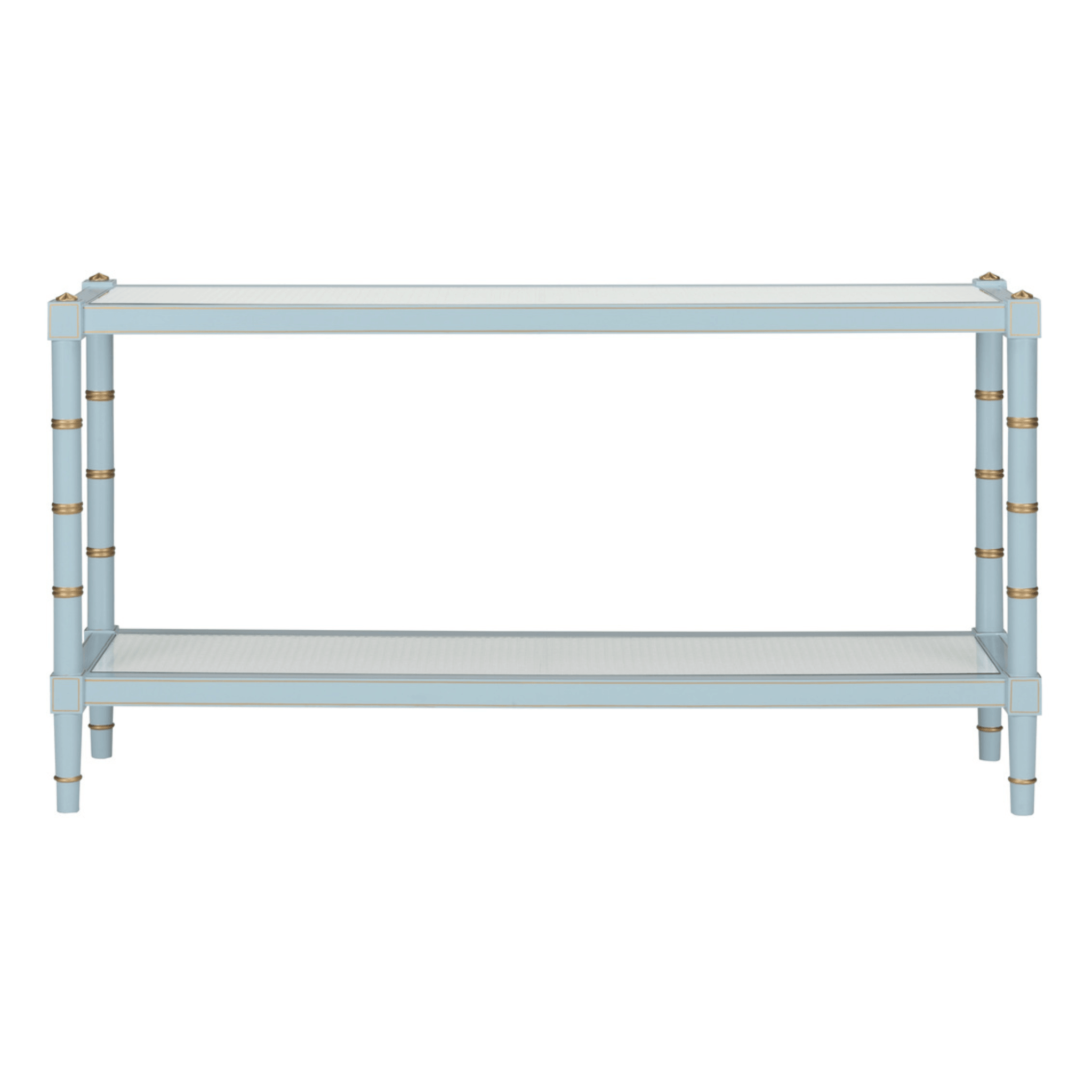 Blue Cane Console Table - Elegant Entryway & Hallway Decor for Modern Homes | Perfect for Living Room, Bedroom, or Office