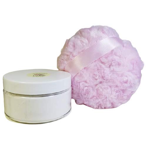 Premium Carnation Silk Powder Gift Set - 8 oz Jar with Luxurious Pink Powder Puff - Large Size for Flawless Makeup & Skincare - Perfect for Bridal, Photo Shoots & Daily Beauty Routine